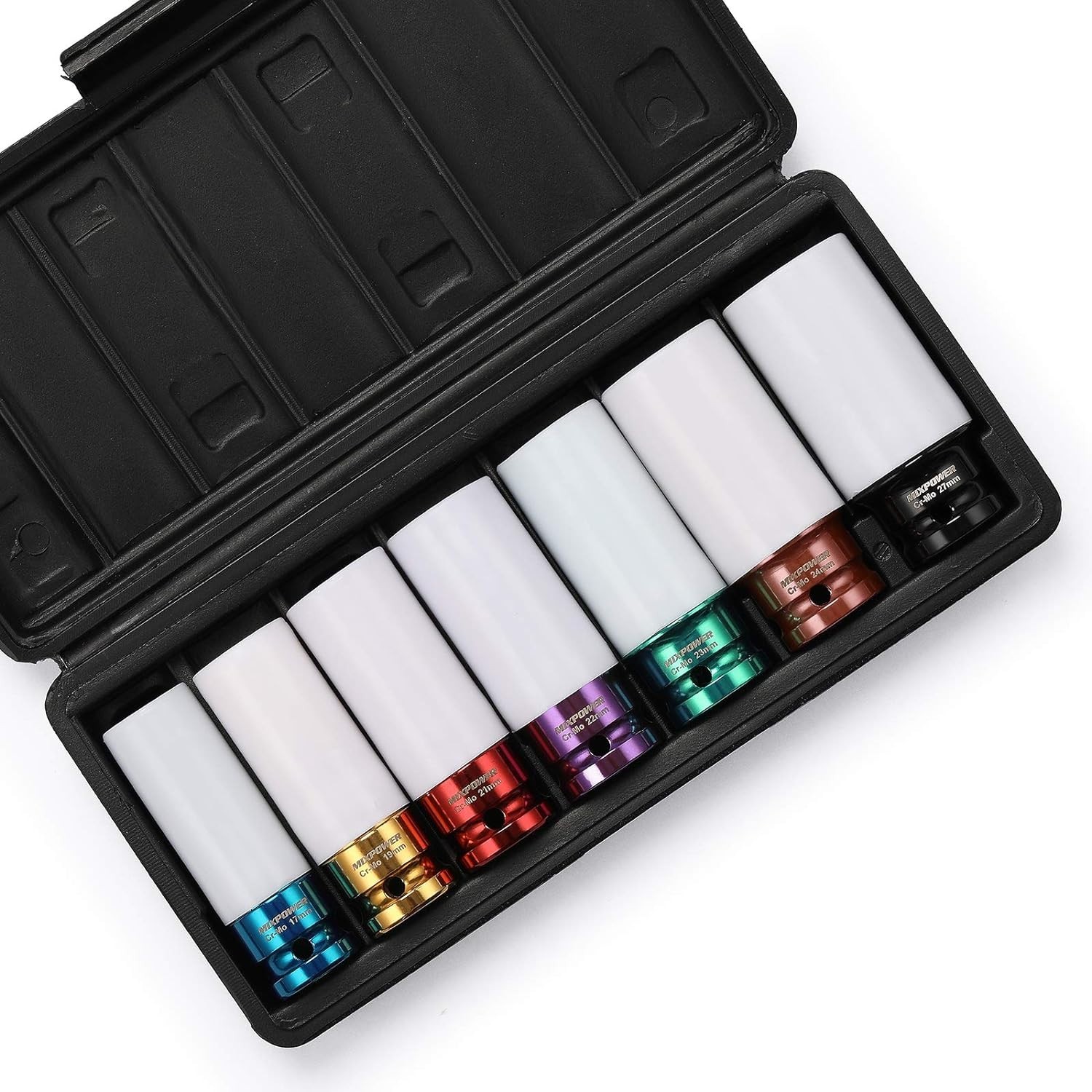 1/2″ Drive Thin Wall Deep Impact Socket Set – 17mm to 27mm, Non-Marring