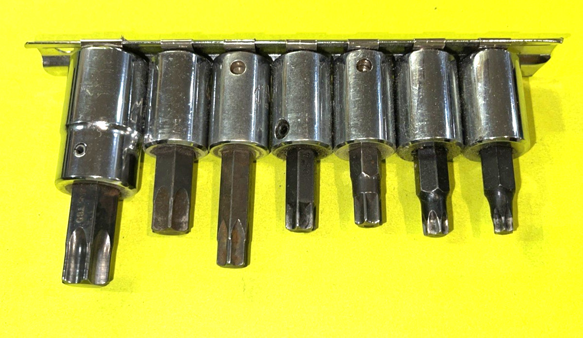 MAC TOOLS 7 PIECE MULTI DRIVE TORX BIT SOCKET DRIVER SET T30-T60 INCLUDING A GM