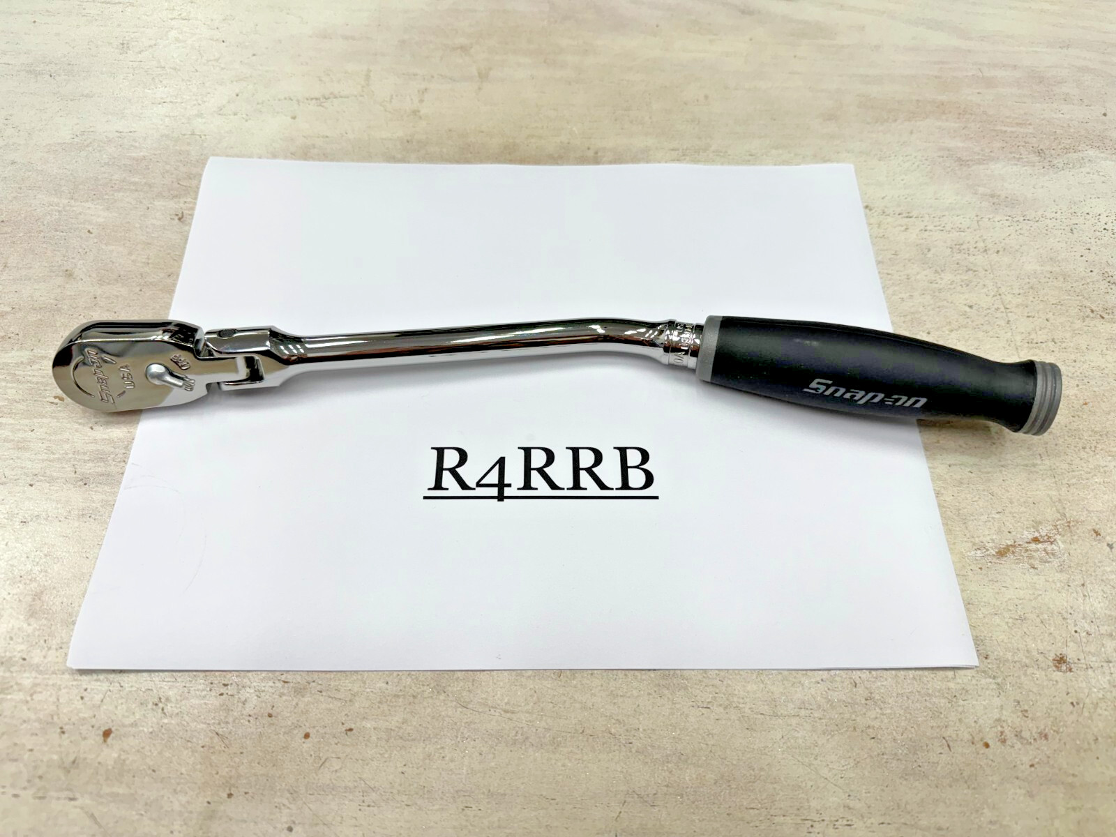 Snap-on Tools NEW DARK TITANIUM 3/8″ Drive Soft Grip Bent Flex Ratchet FHBF80ADT