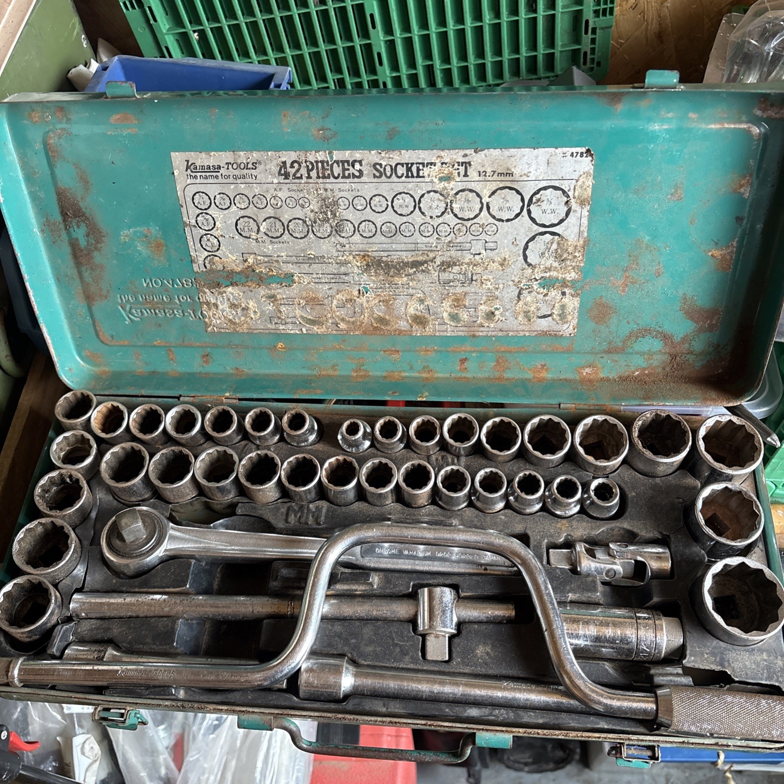 Kamasa Socket Set KT4849 1/2″ Drive 42 Piece Vintage Tools