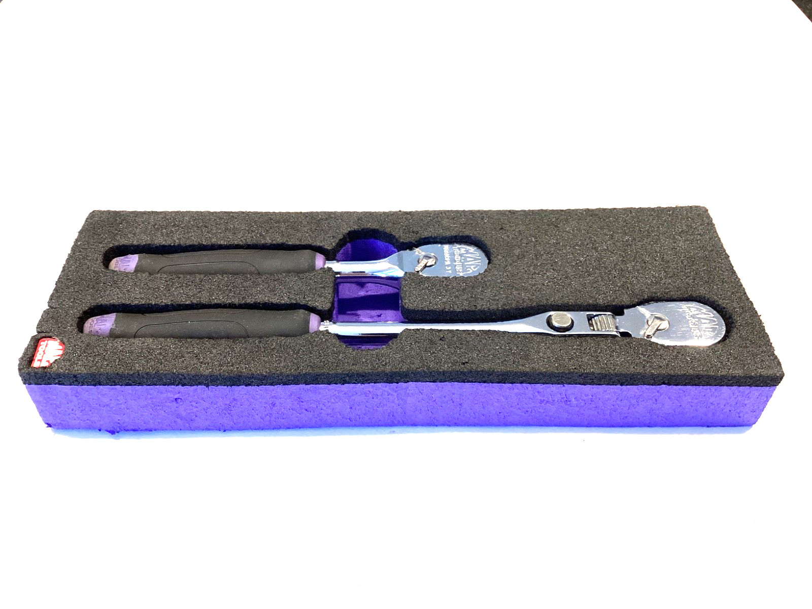 Mac Tool 2 Piece PURPLE 1/4″ Drive Limited Edition Ratchet Set MR990LFPA MR690PA