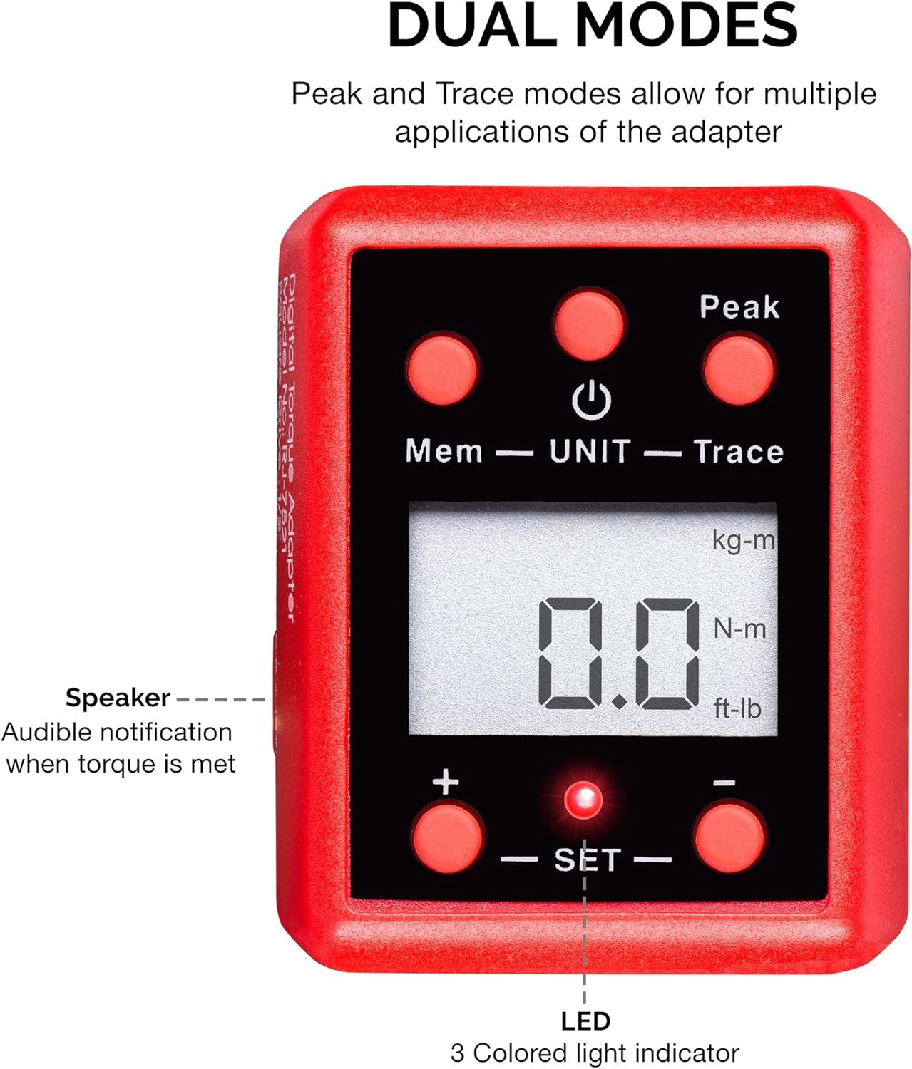 Neiko 20743A 3/4″ Digital Torque Adapter | 147 Drive, Multicolor