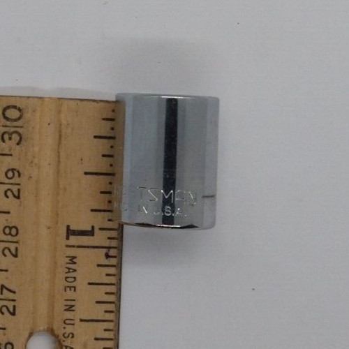 Vintage Craftsman 1/4″ Drive 1/2″ 6 Point Shallow Socket G 43499 USA NOS
