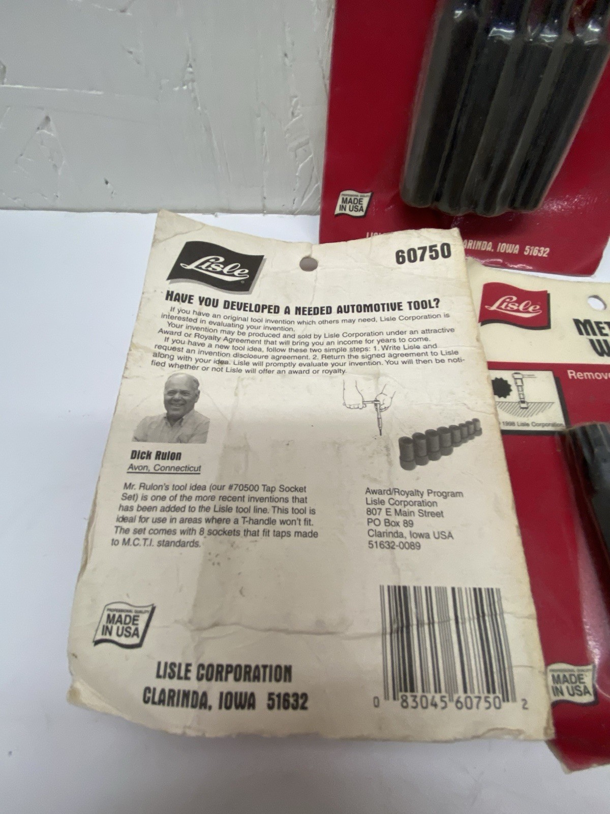3 packs lisle #60750 12 point metric internal wrench bit set -4 per pack- nos