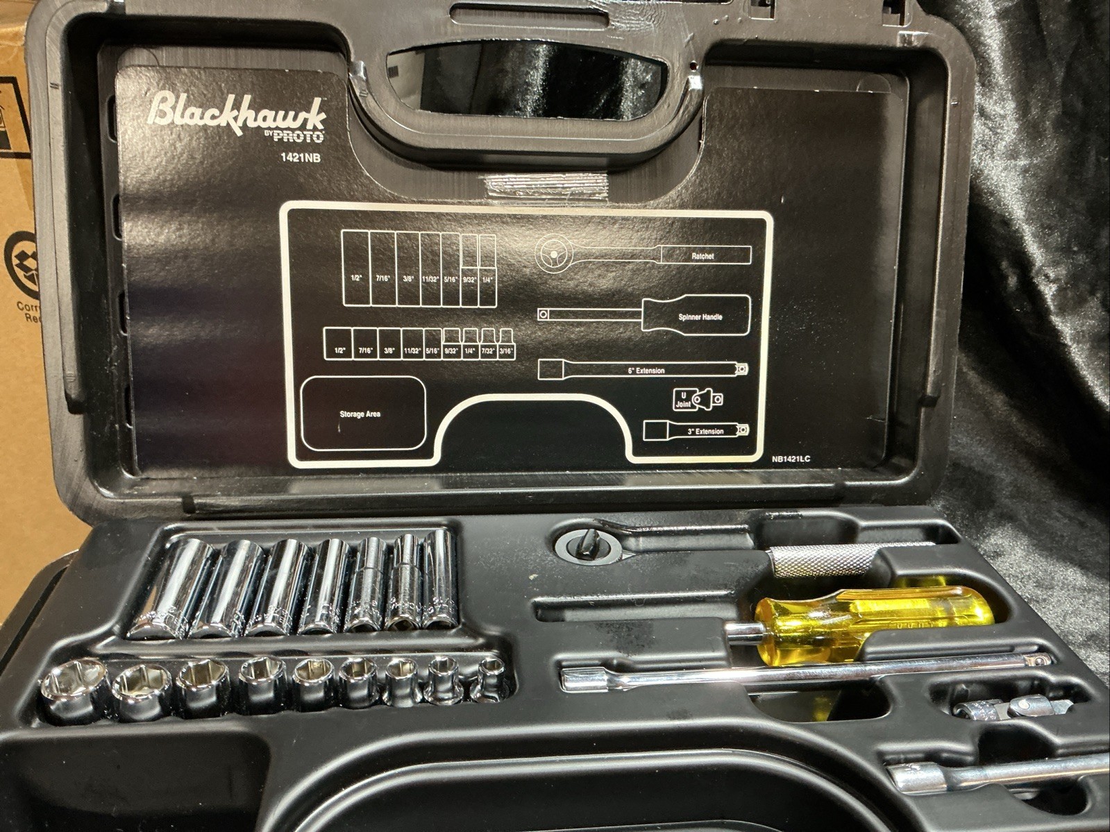 Blackhawk Proto 1421 MNB 21 Piece 1/4” Drive 6PT Deep Socket Set