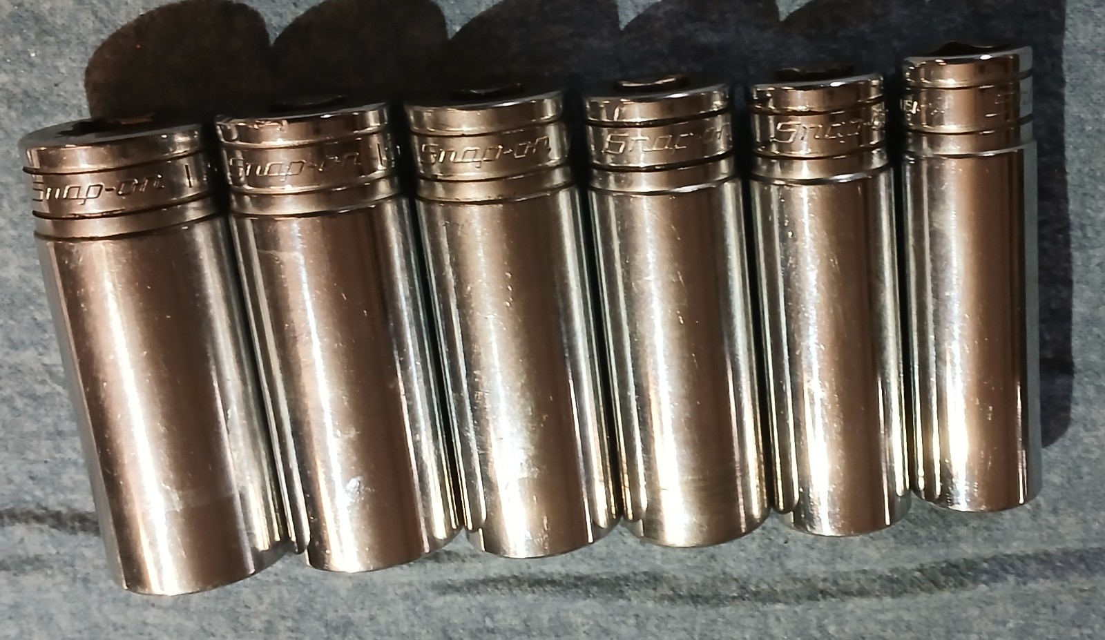 Snap On SAE Deep Socket Set 1/2″ Drive 12 Point 11/16-1 S221 S241 S261 S281 S301