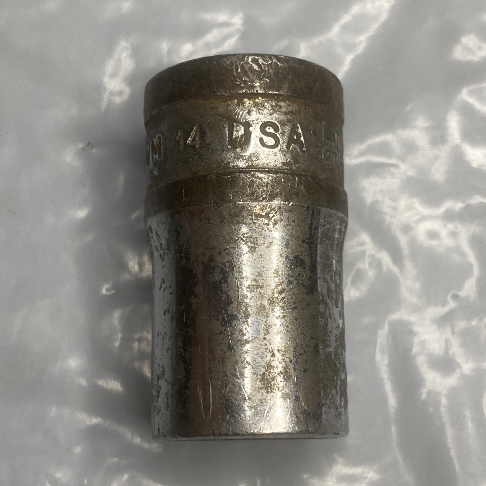 Snap-on Tools 1/2″ Drive 14mm Metric Shallow 6PT Chrome Socket TWM14 USA