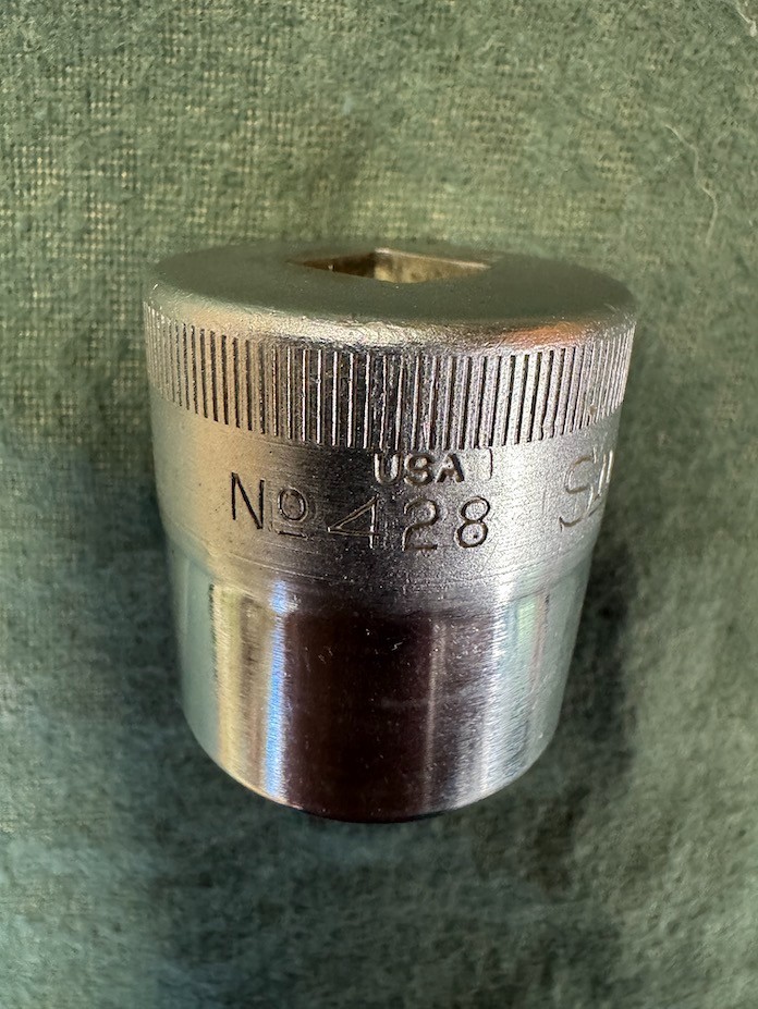 1 VERY NICE Snap On Tool SW428 1/2″ Drive 8-Point SAE 7/8″ Double Square Socket