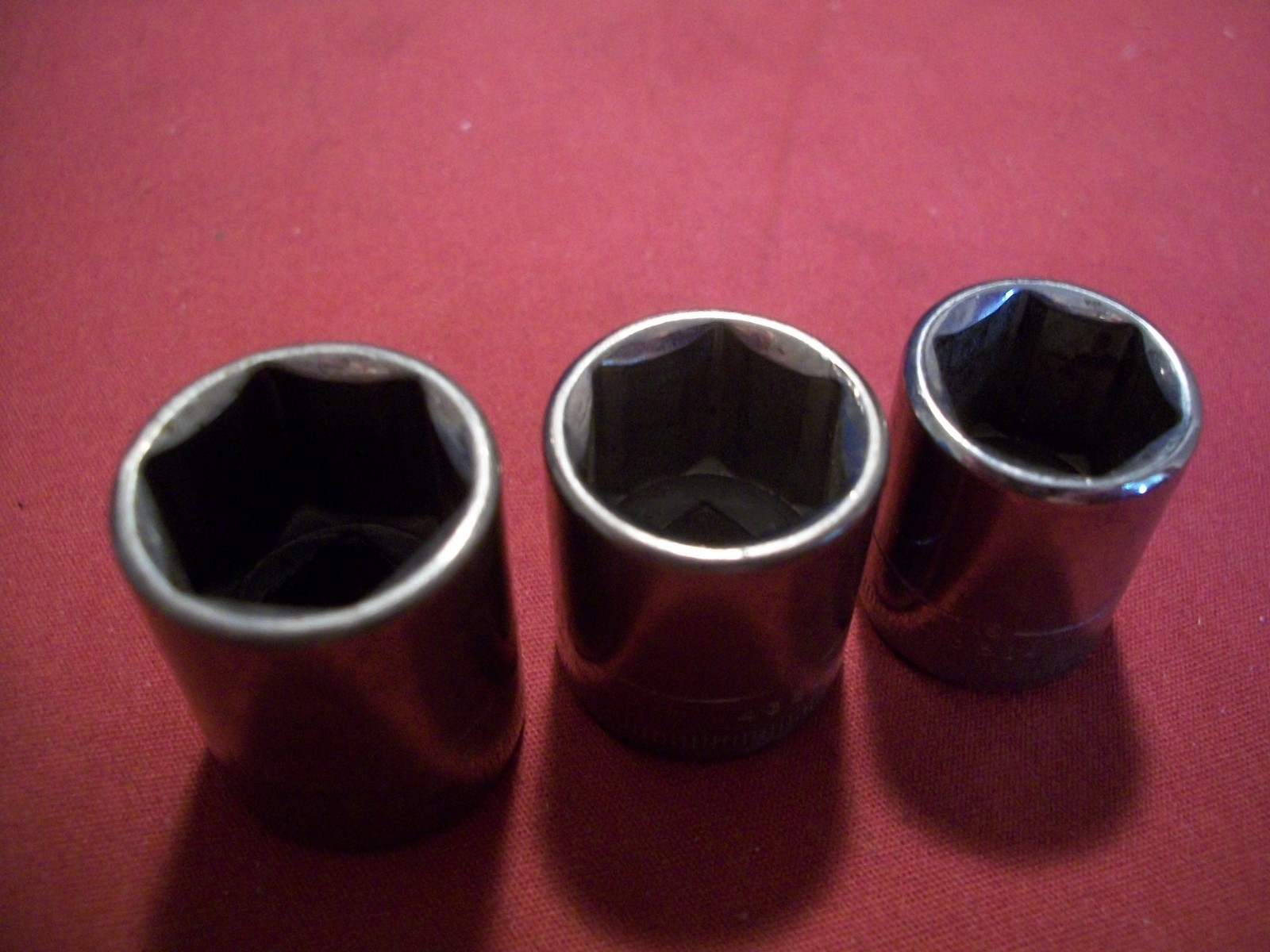 3 Craftsman Socket Lot 1-43547, 1-43512, 1-43514, 15mm, 14mm & 13mm, 3/8 & 1/4