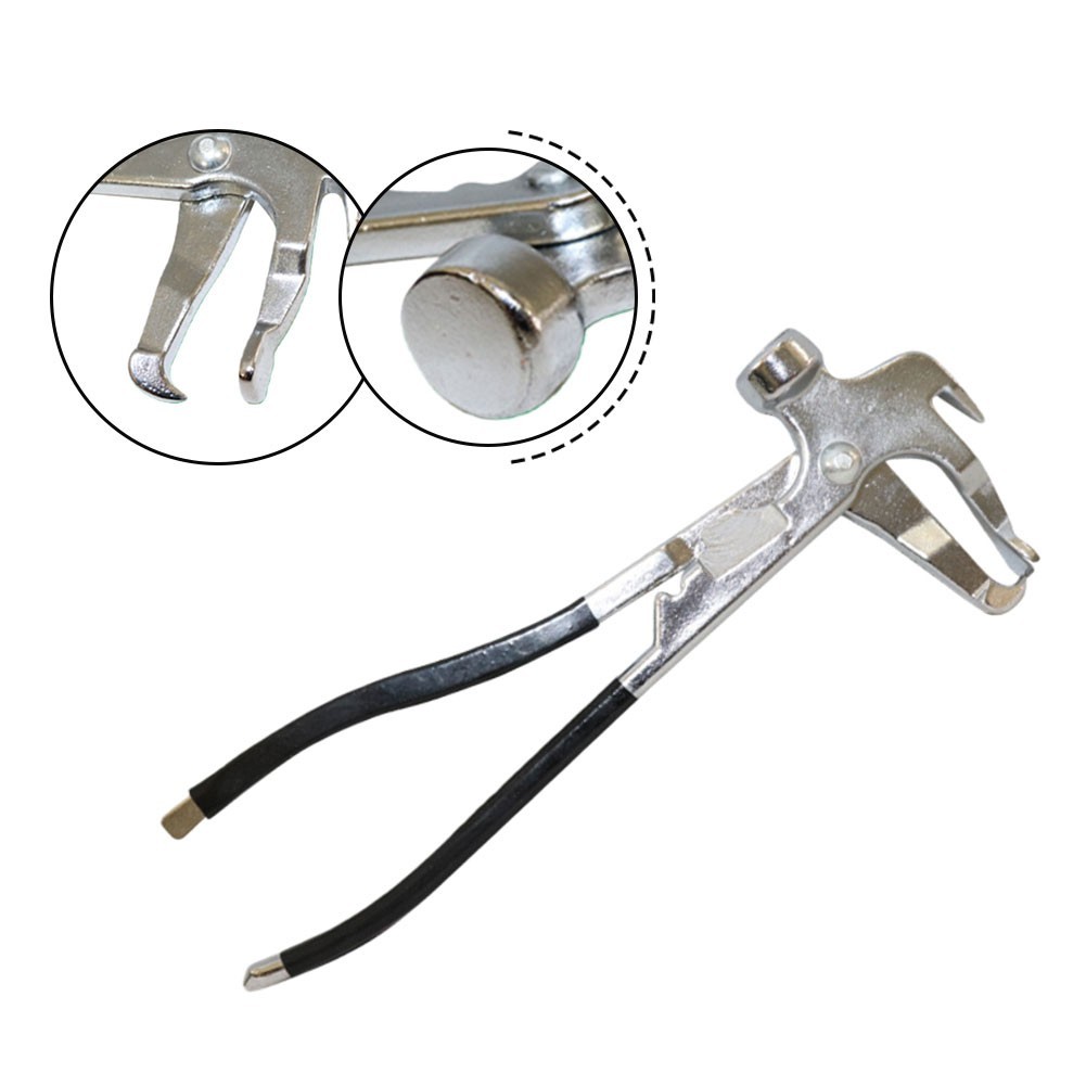 Tire Balance Pliers Hammer Tool for Use with Various Tire Sizes and Types