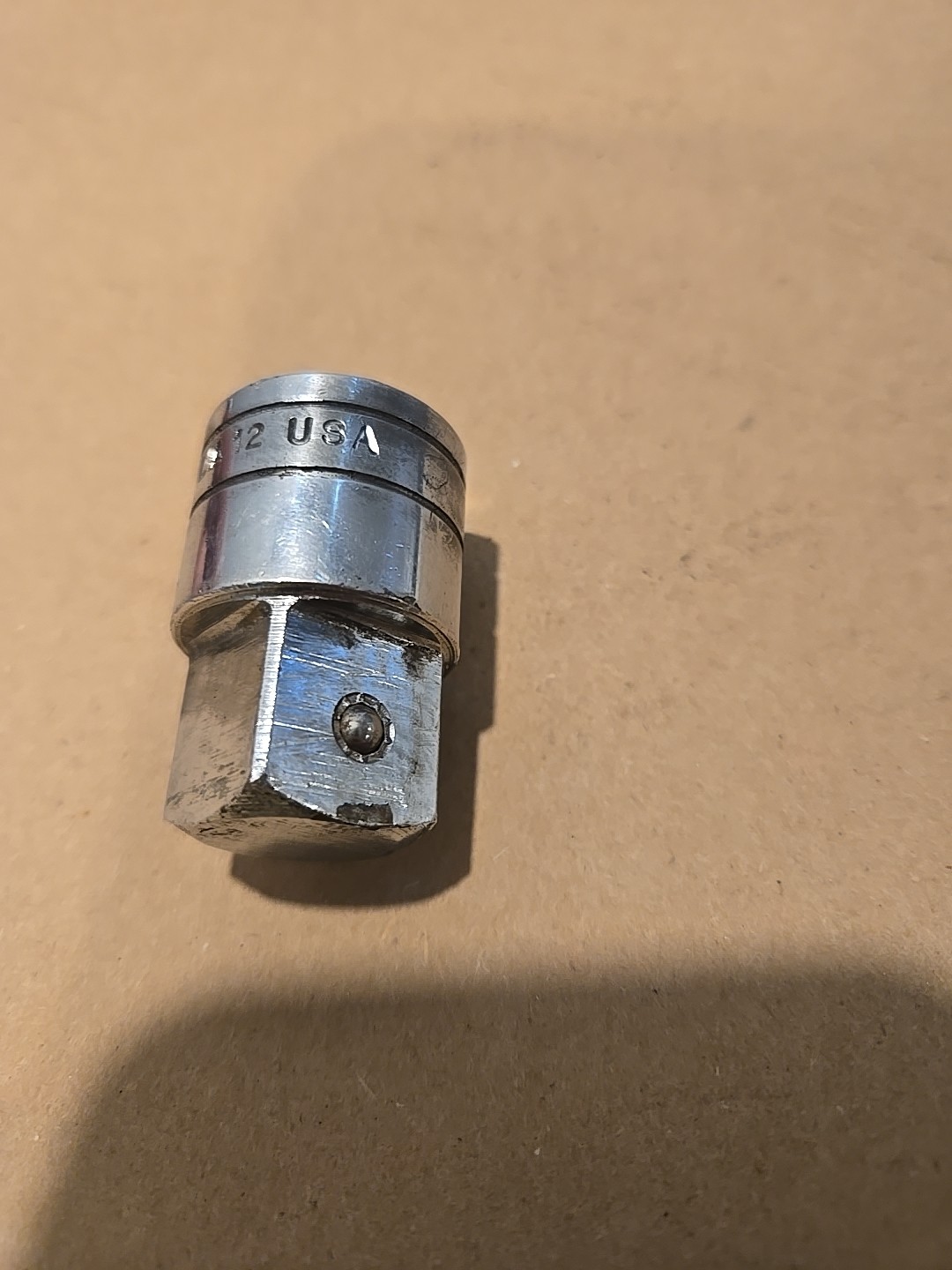 Snap On 1/2″ F To 3/4″ M Drive Chrome Locking Button Adaptor Socket USA LA12