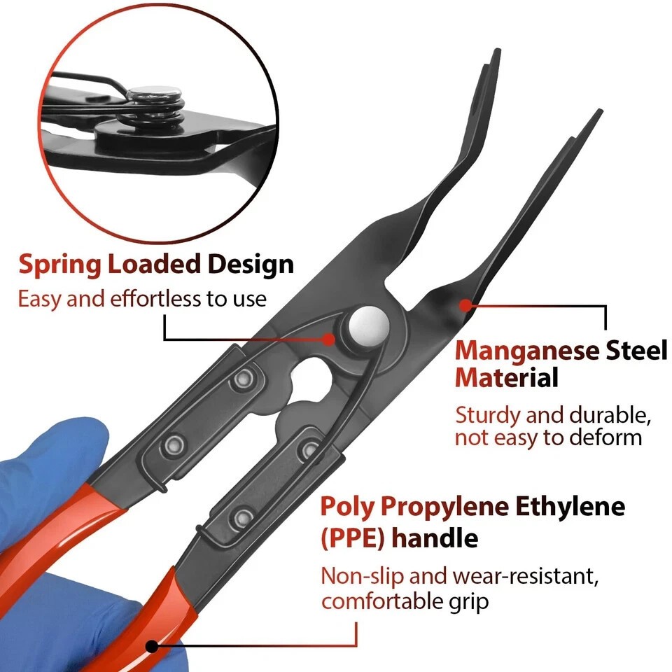 3PCS Auto Clip Pliers Set Fastener Remover Car Trim Rivet Removal Pry Tool