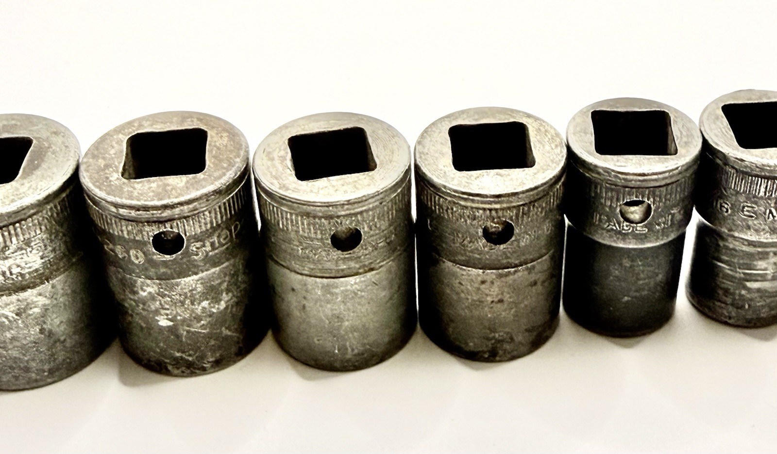 Vintage Snap-On USA Socket Set 1/2” Drive 12 Point – 10 Pcs Total