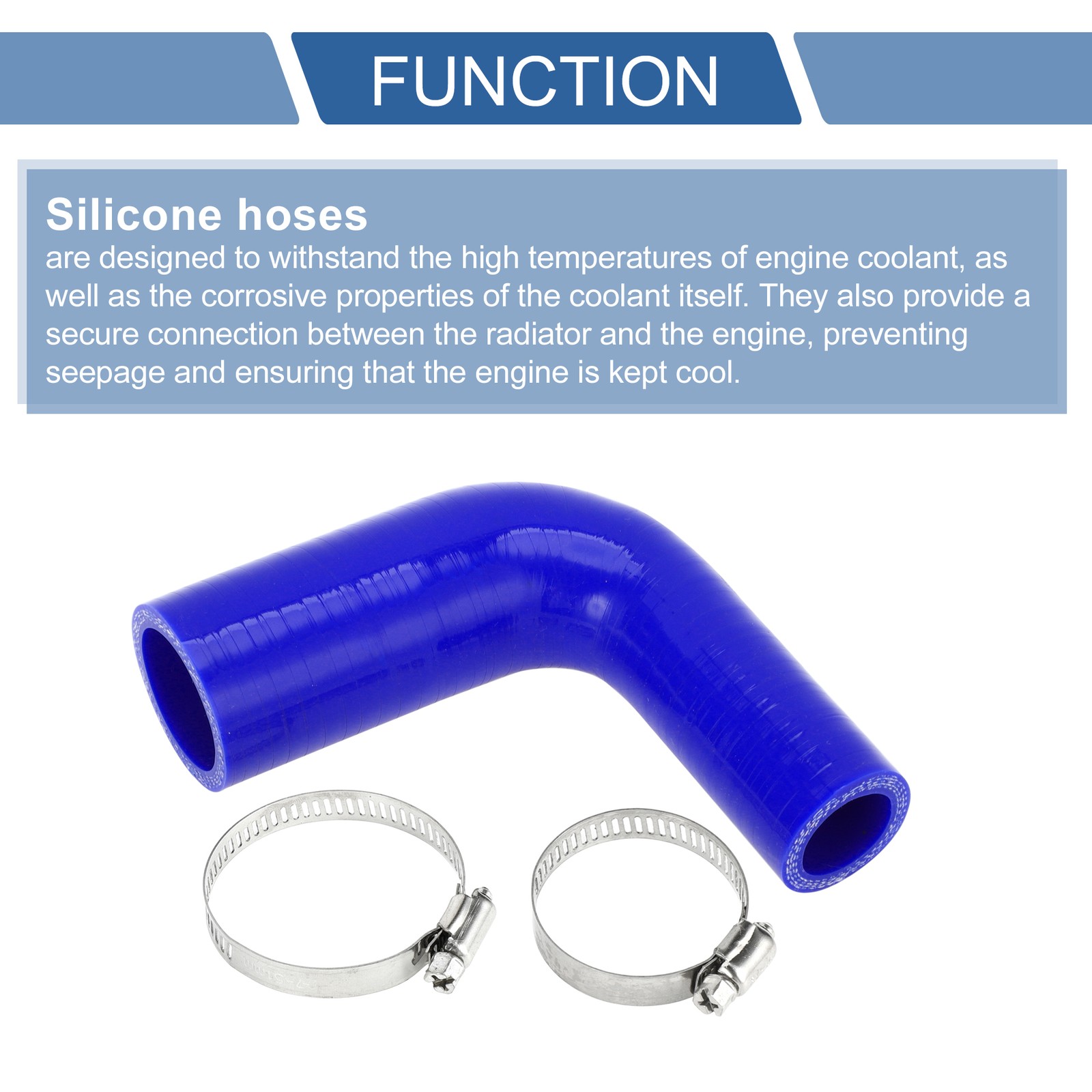 1 Set 25-35mm 0.98″-1.38″ ID 102mm 4.02″ Length 90° Hose Blue