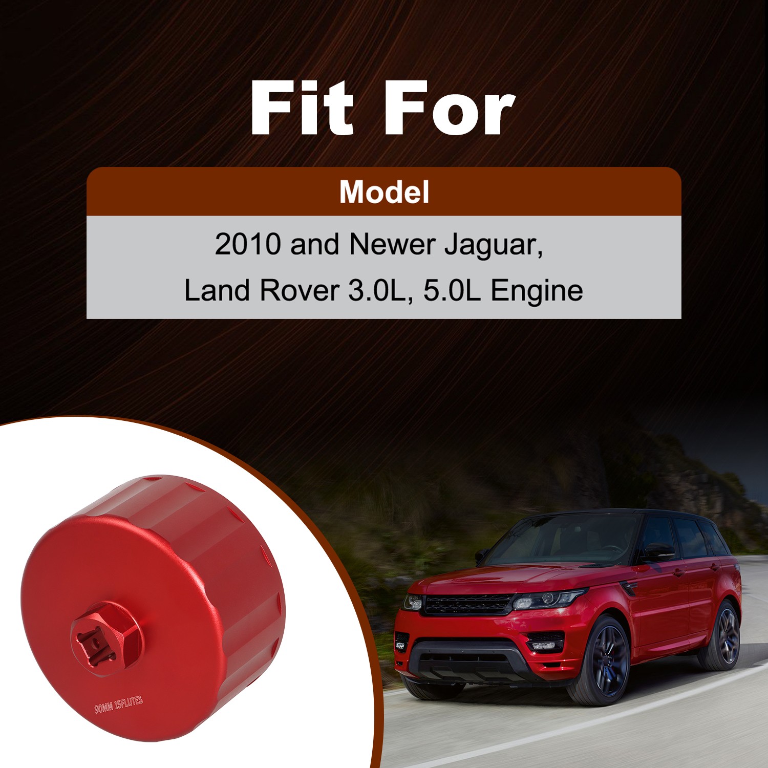 Oil Filter Wrench Removal Tool for Jaguar Land Rover 3.0L & 5.0L Engine