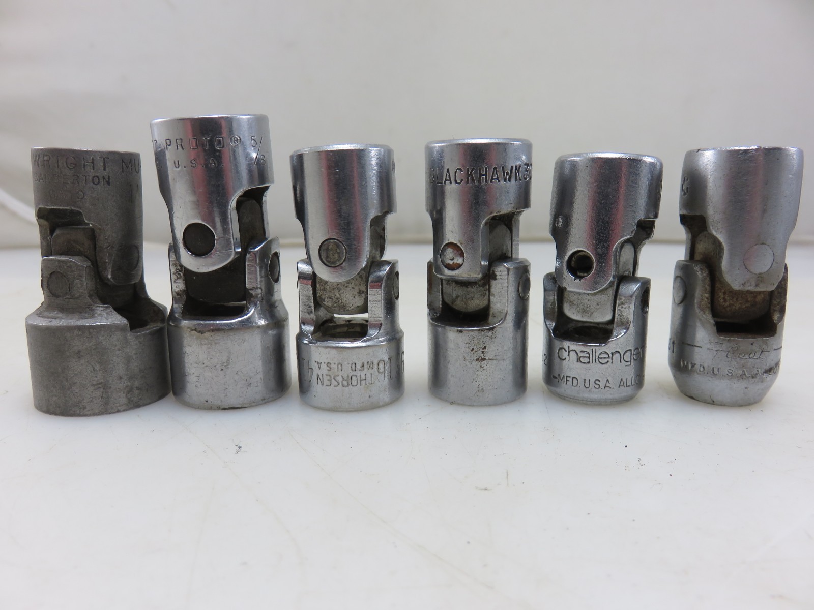 Wright Proto Others Etc. Swivel Flex Joint Socket Set 6pc 12pt 3/8″-11/16″ Set