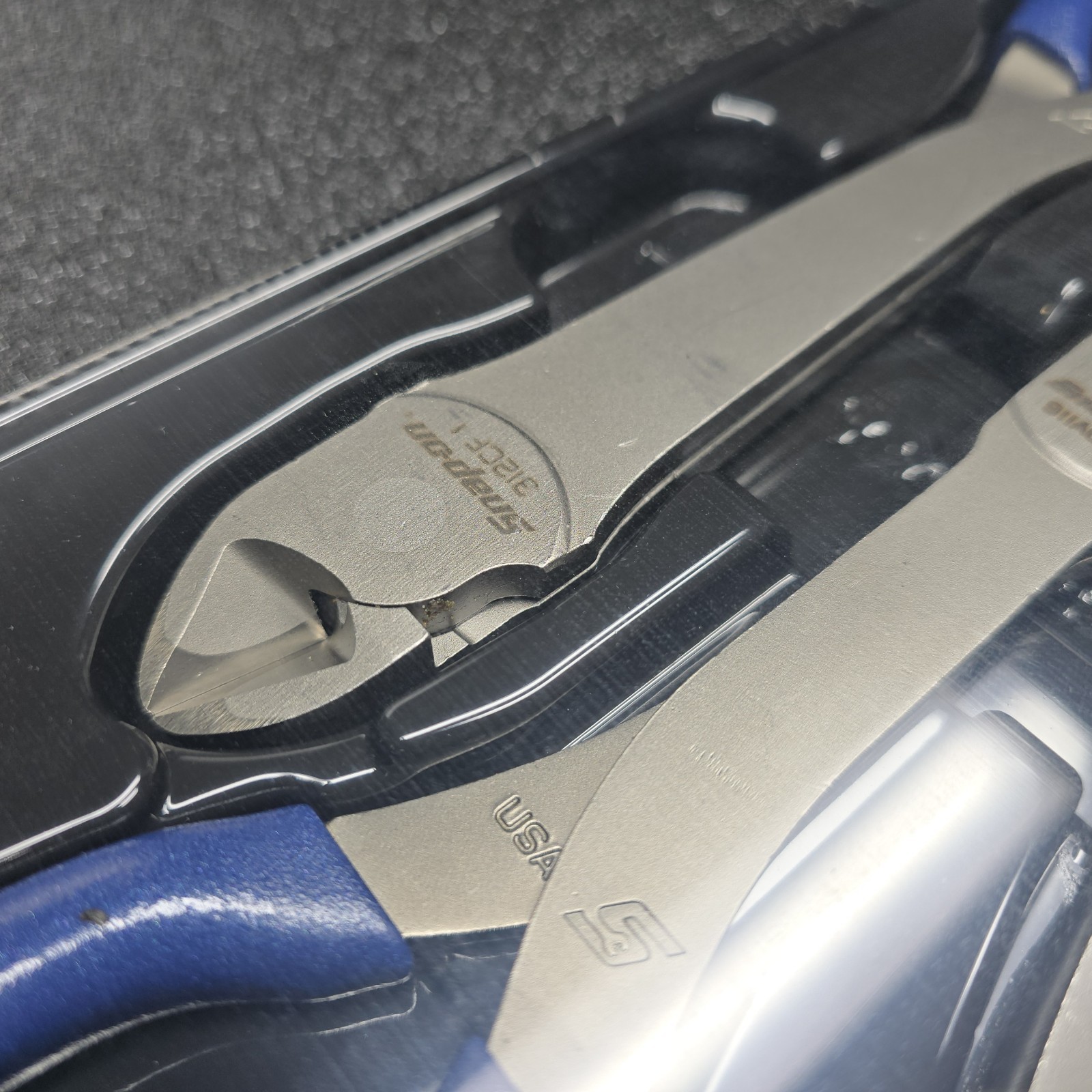 Snap-on Tools NEW 3pc POWER BLUE Soft Grip Heavy Duty Pliers Lot Set PL330ACFMB