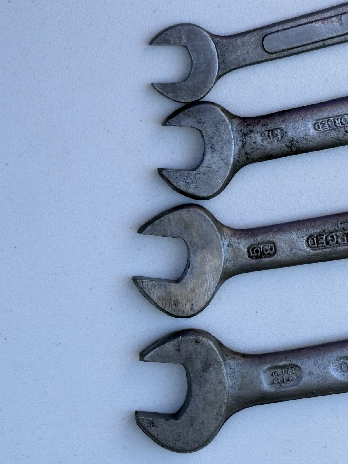 Vintage Barcalo Buffalo USA Drop Forged Open End Wrenches Lot of 4 7/8 3/4 19/32
