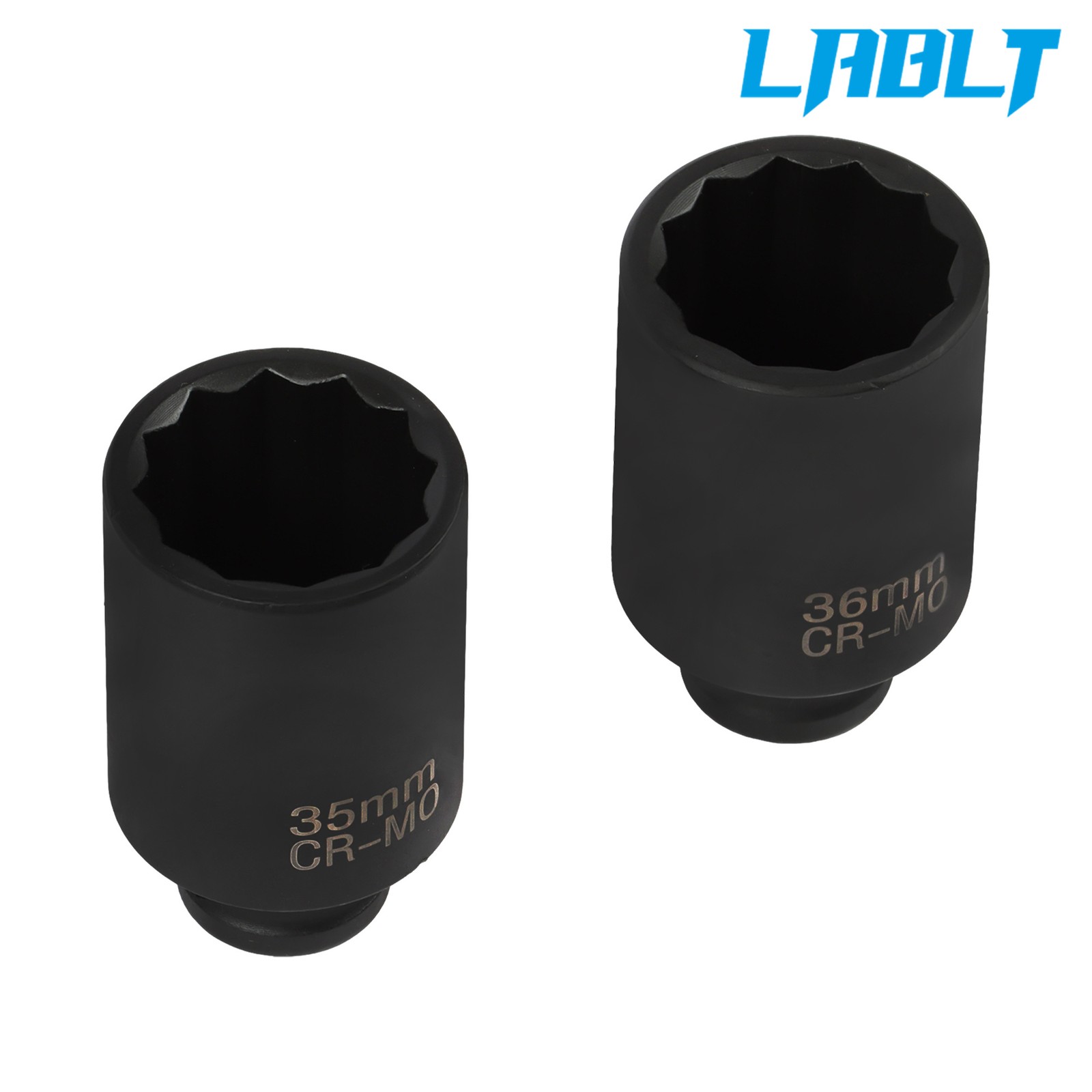 8 pieces 12 Point 1/2» Drive Deep Spindle Axle Nut Impact Socket Set 29mm-39mm