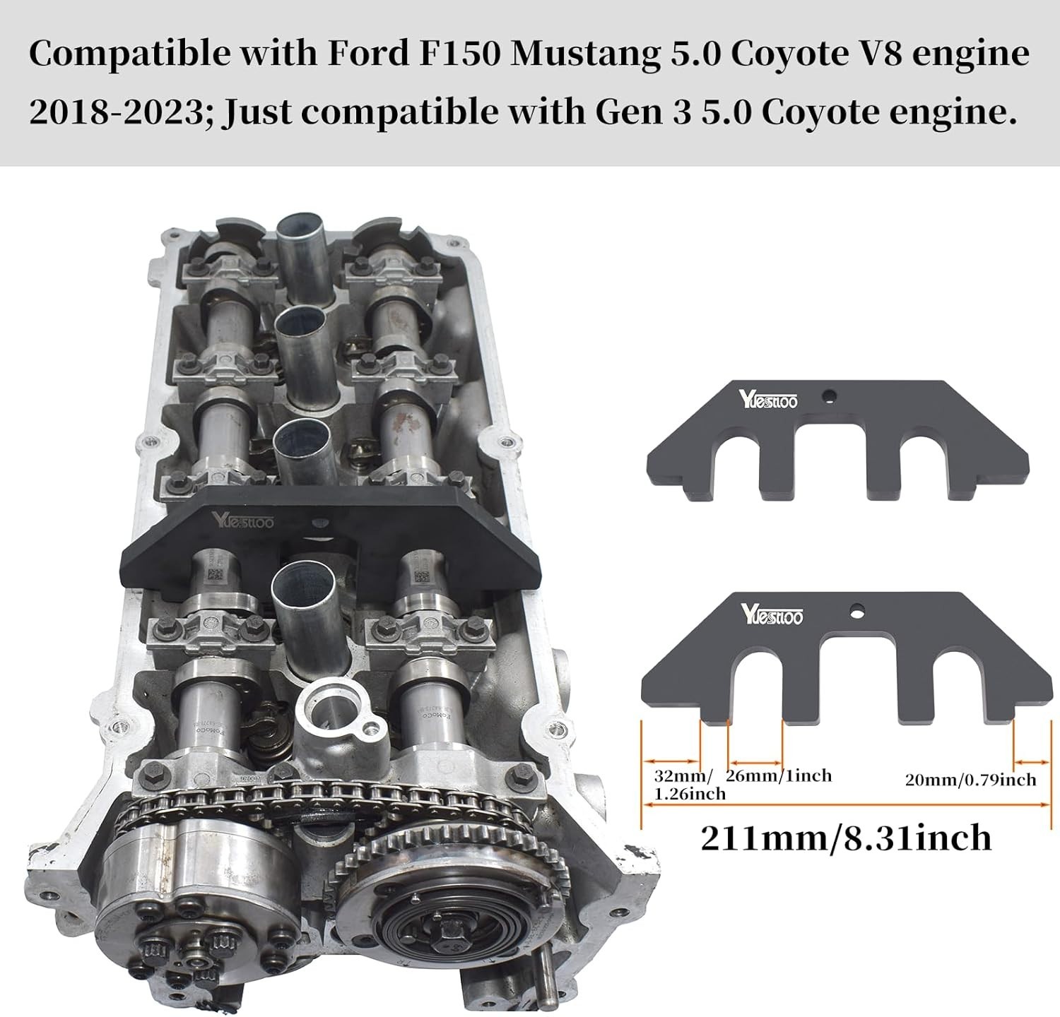 3Pcs Camshaft Timing Tool & Crankshaft Positioning Set for Ford 5.0 Coyote V8 20