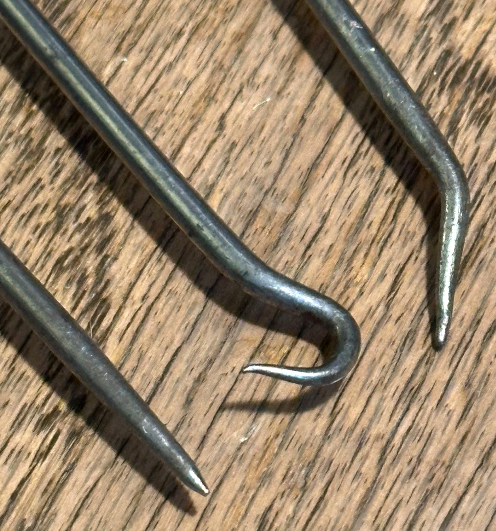 🇺🇸 Craftsman Tools 7” Long Mini Pick Hook Awl Set Black Soft Grip Lot USA