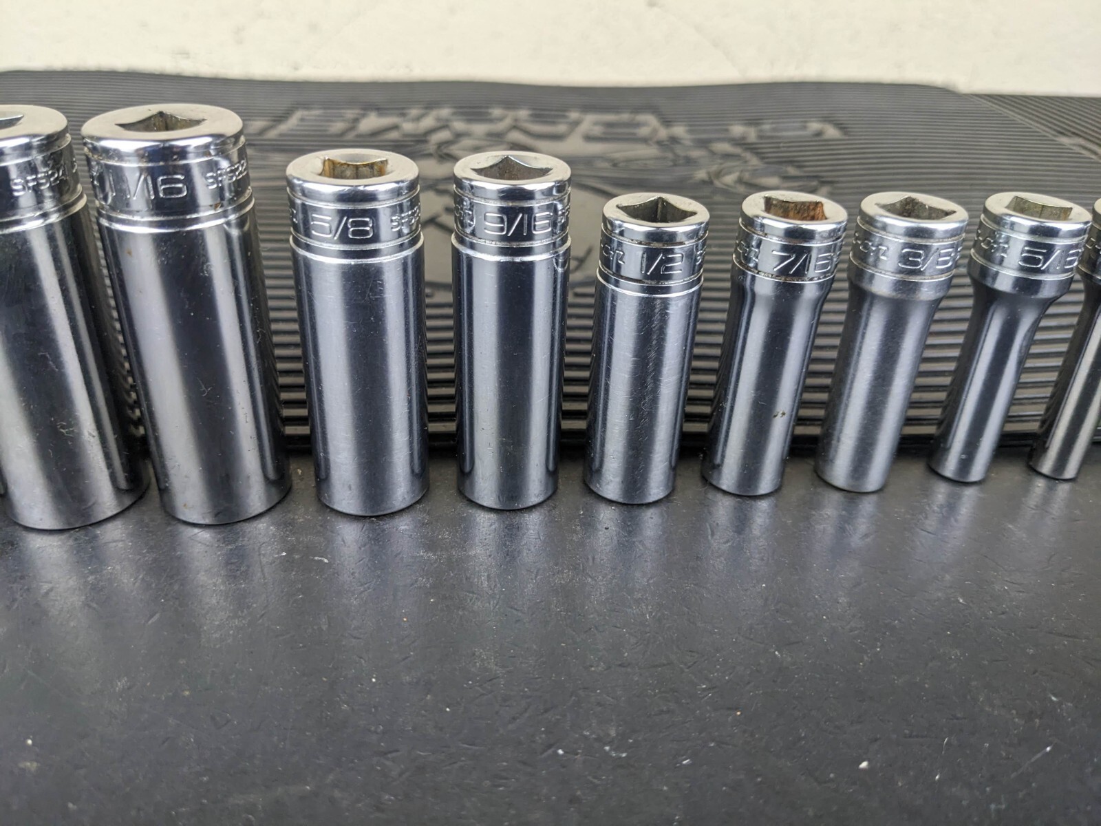 #bg228 Snap on Tools 211SFSY 3/8″ Drive Deep Chrome Socket Set Socket Set