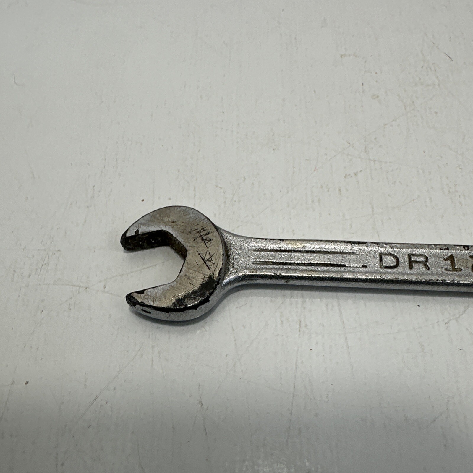Mac Tools DR1214 3/8″-7/16″ Chrome Open End Wrench Worn USA GUC See Pictures