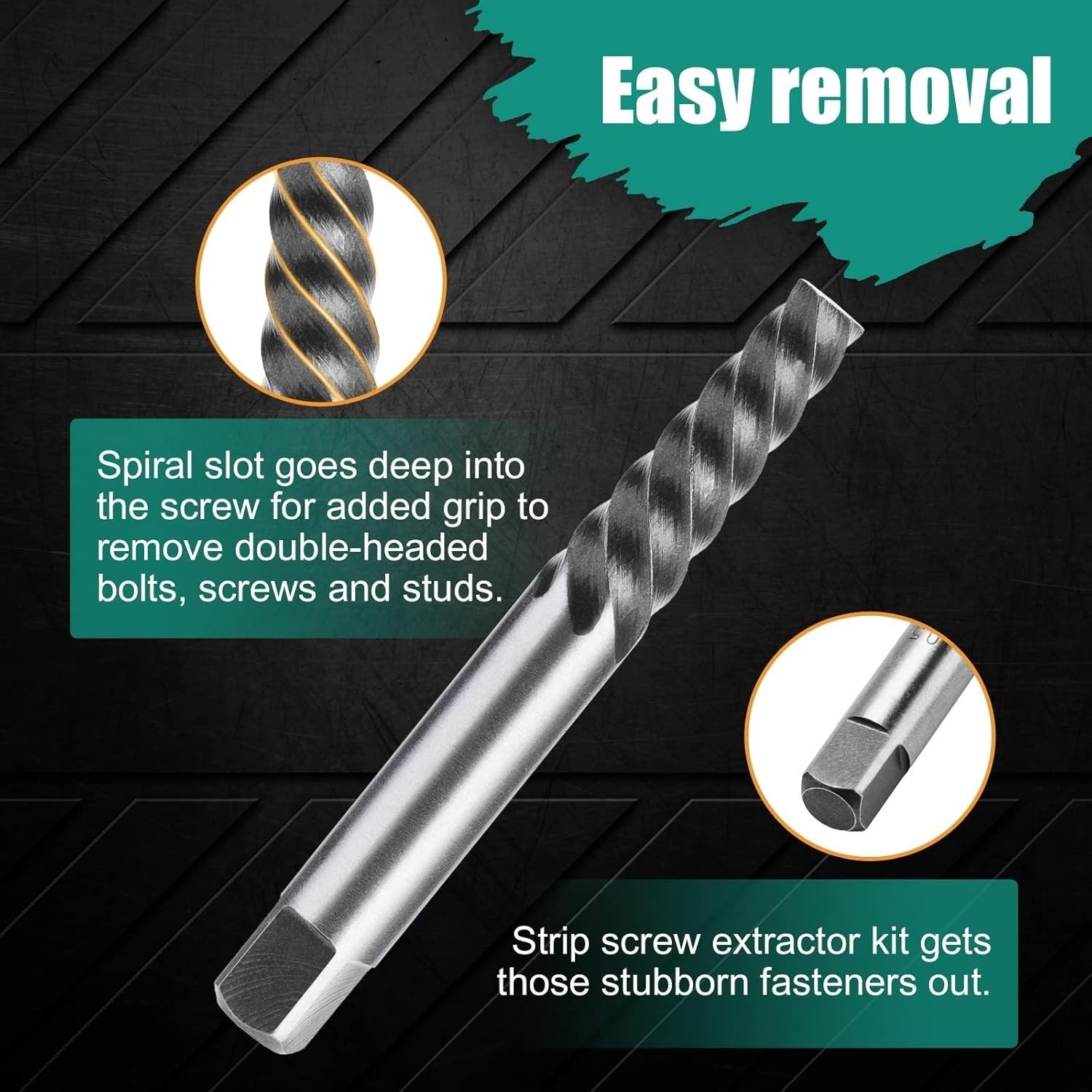 10-Piece Cobalt Steel Screw Extractor & Left Hand Drill Bit Set for Easy Removal