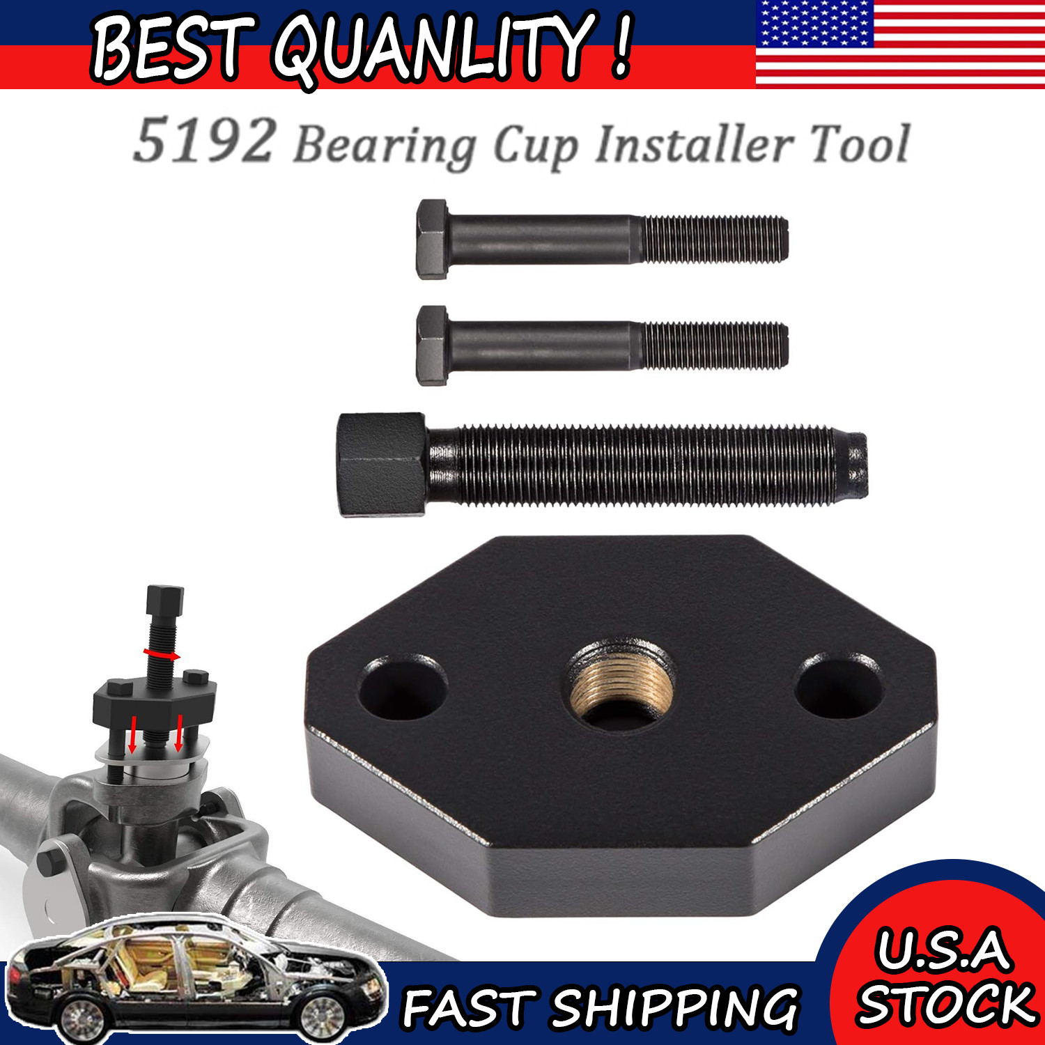 Heavy Duty Bearing Cup Installer U-Joint Quick Disconnect Tool Truck Tools 5192