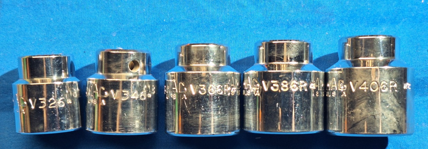 Mac Tools 5 piece 1/2″ drive shallow 6pt socket set 1″ – 1-1/4″ V326 – V406R