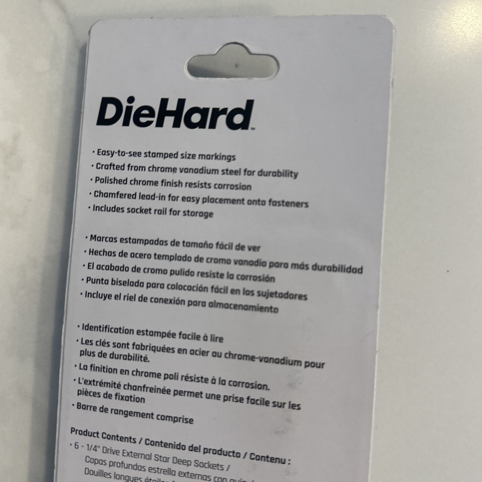 Diehard DHP55280 6 Piece 1/4″ Drive External Star Deep Socket Set – New