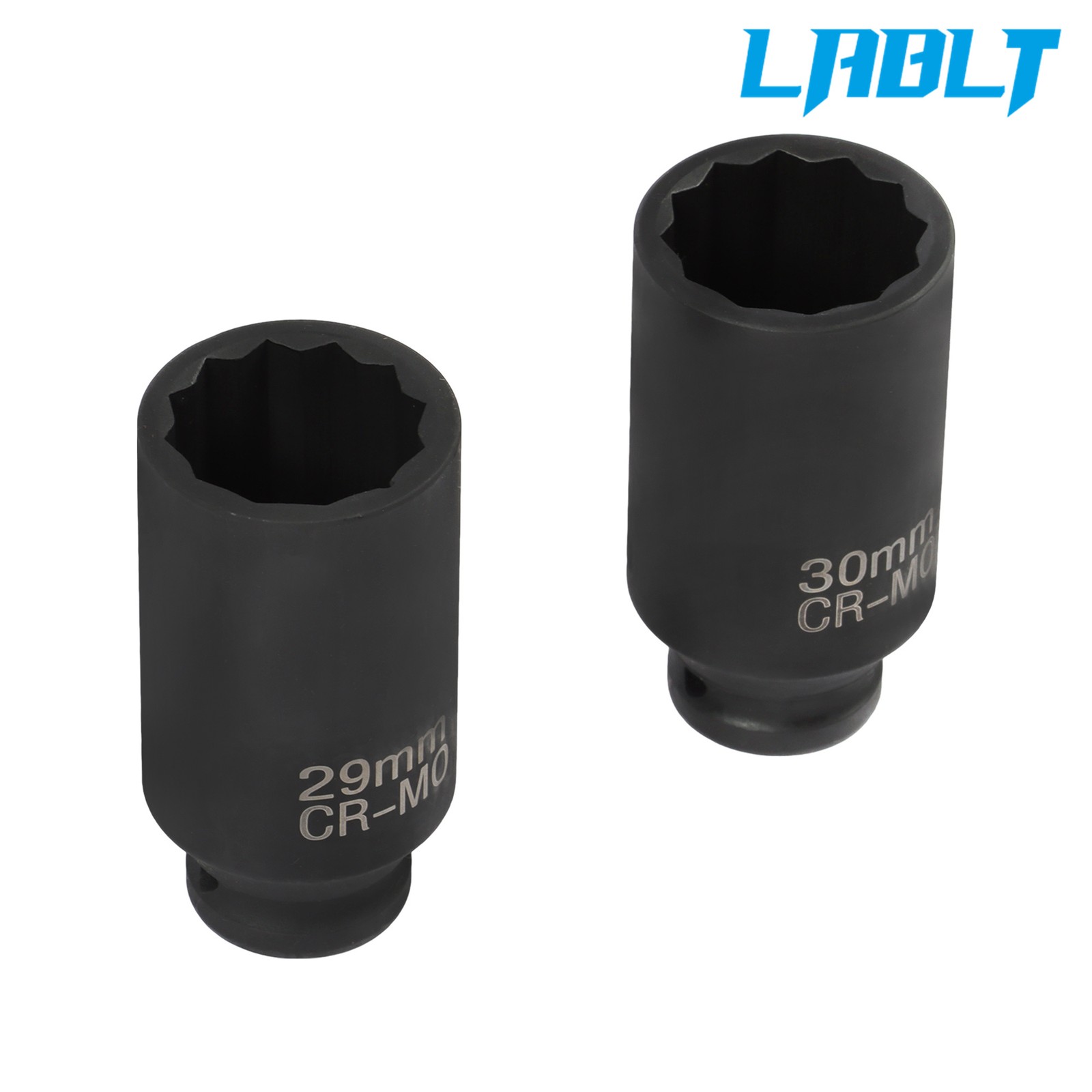 8 pieces 12 Point 1/2» Drive Deep Spindle Axle Nut Impact Socket Set 29mm-39mm