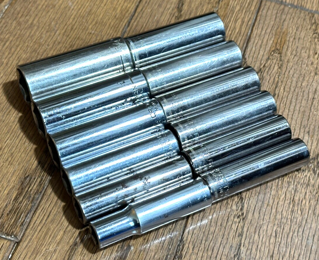 🇺🇸 Craftsman Tools USA METRIC & SAE Deep Socket Set Lot 3/8″ Drive 6-point
