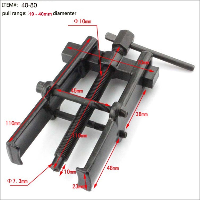 Two Jaw Twin Legs Bearing Gear Puller Remover Hand Tool Removal Kit
