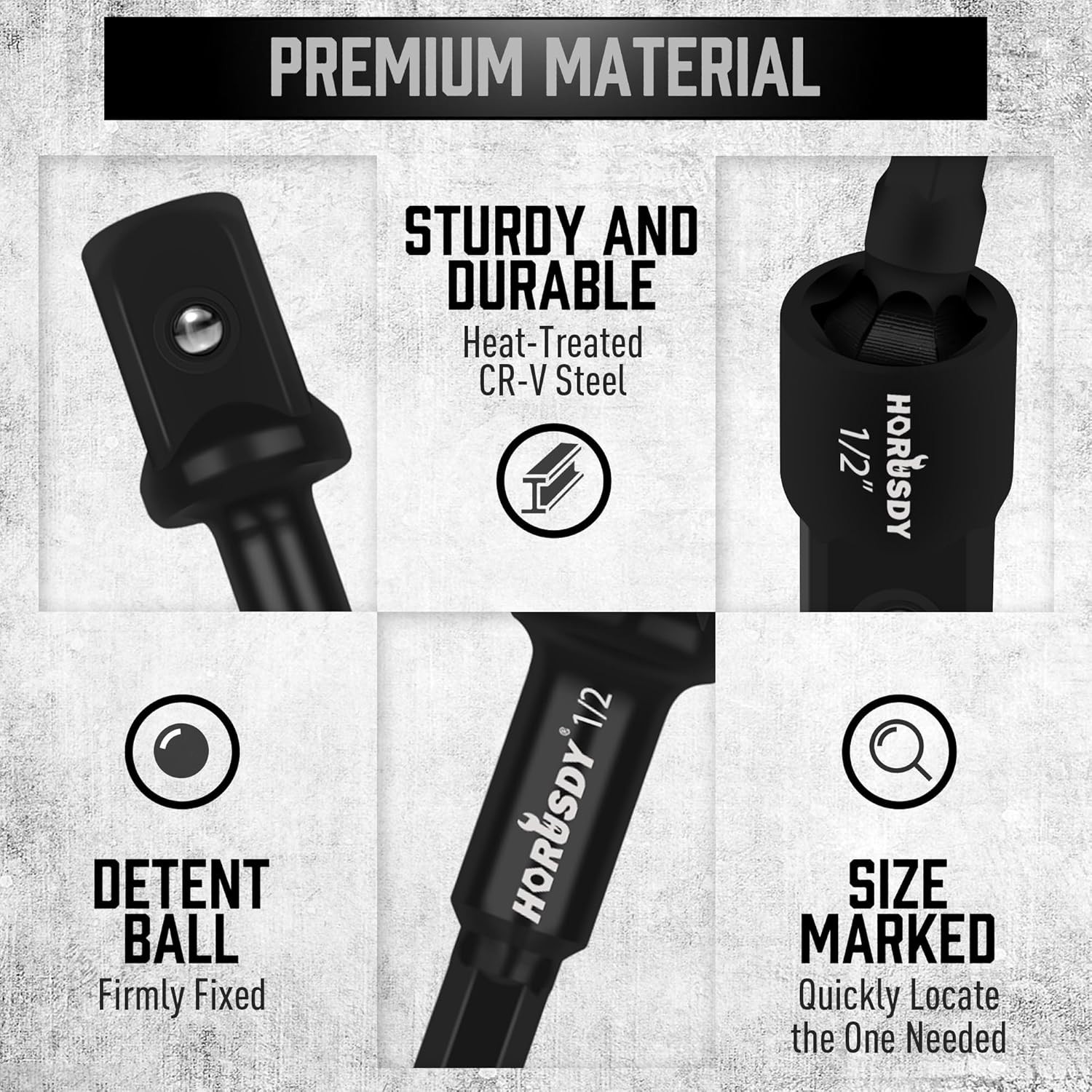 9-Piece Impact Drill Adapter Set – Compatible with 1/4″, 3/8″, and 1/2″