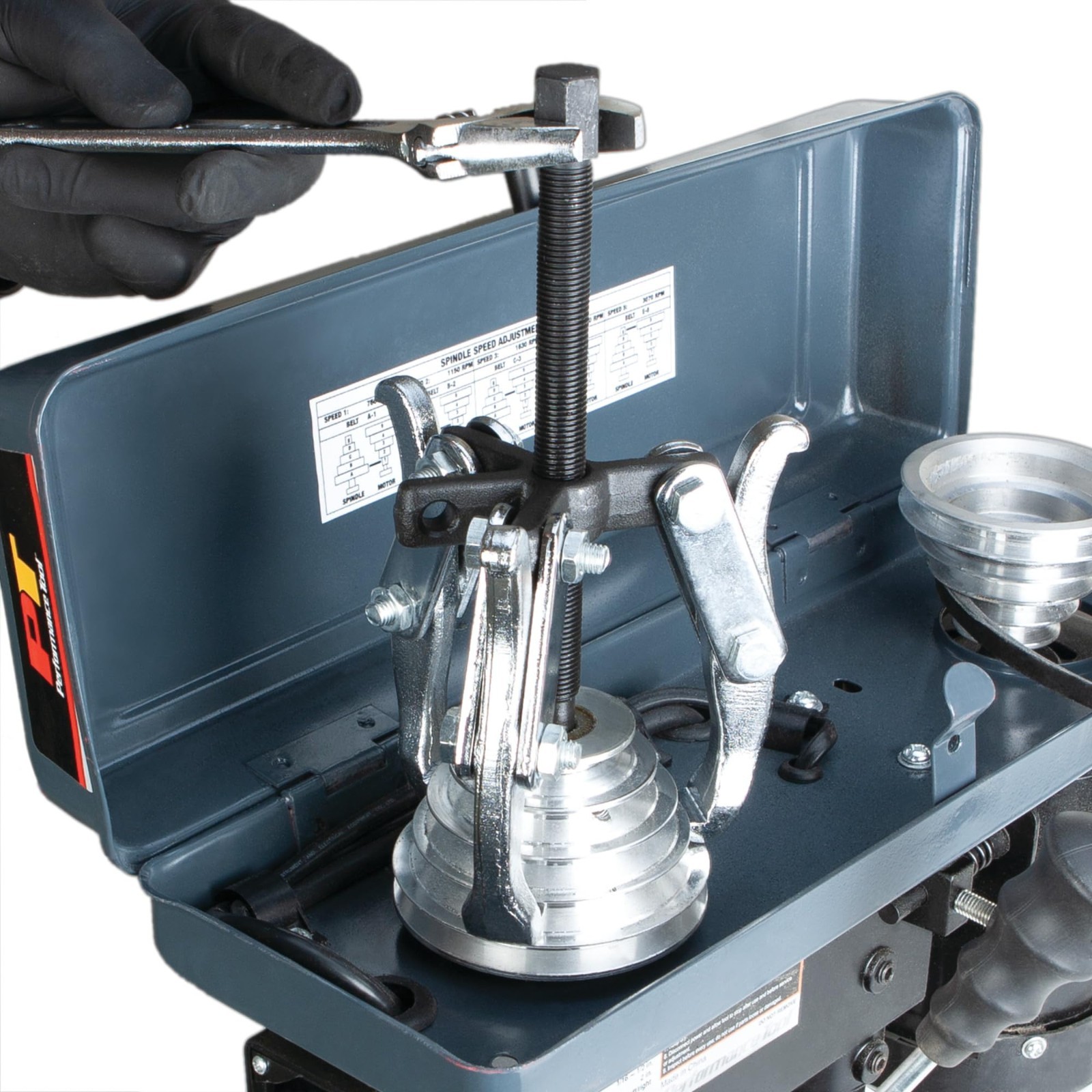 6-Inch 3-Jaw Gear Puller, Reversible Design, Drop-Forged Steel, Chrome Plated, A
