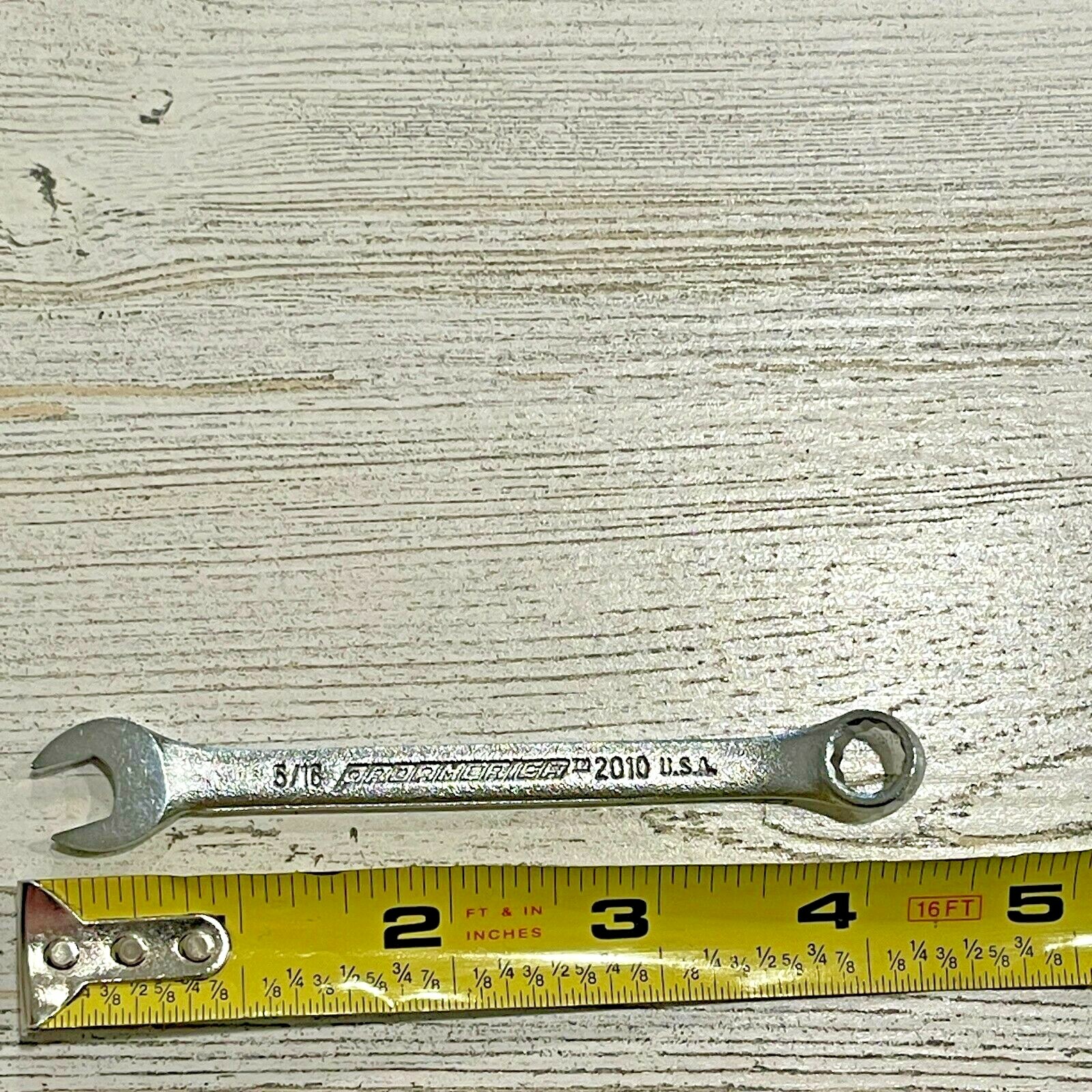 NOS Wrench 5/16 Combination Pro America 2010 12 point Made in USA New Old Stock