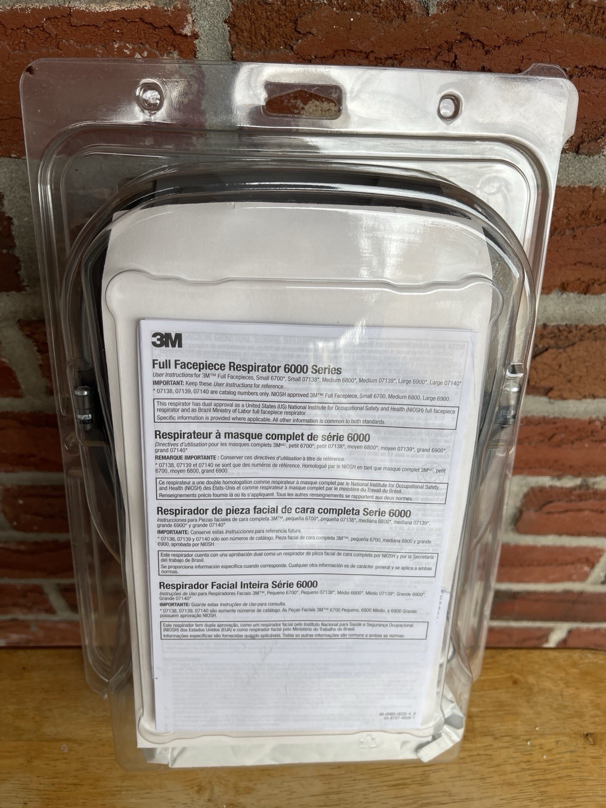3M 7 IN 1 Construction Chemical Spray Painting Full Face Respirator Gas Mask SML