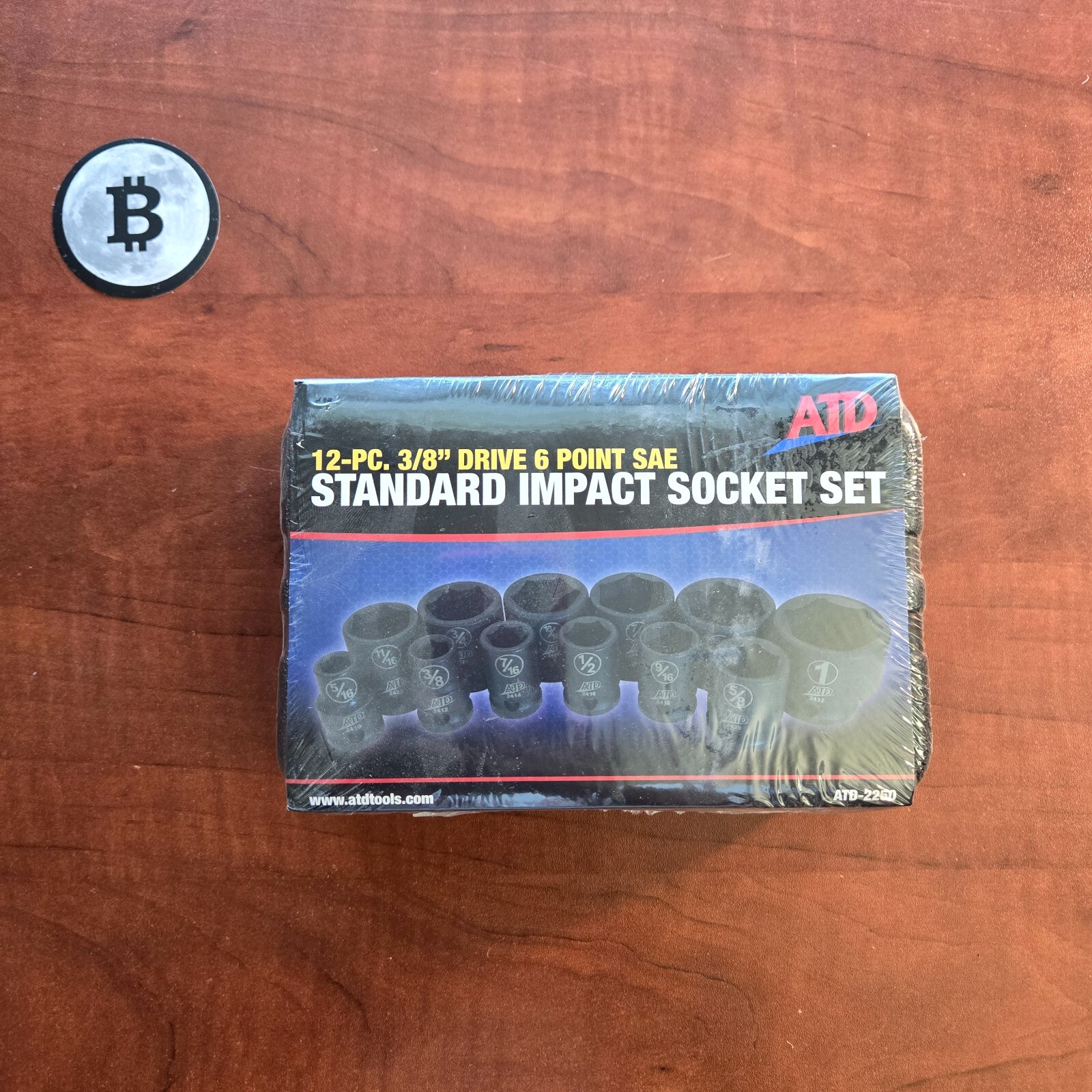 ATD-2250 – 12 Pc. 3/8″ Drive 6 Point SAE Standard Impact Socket Set