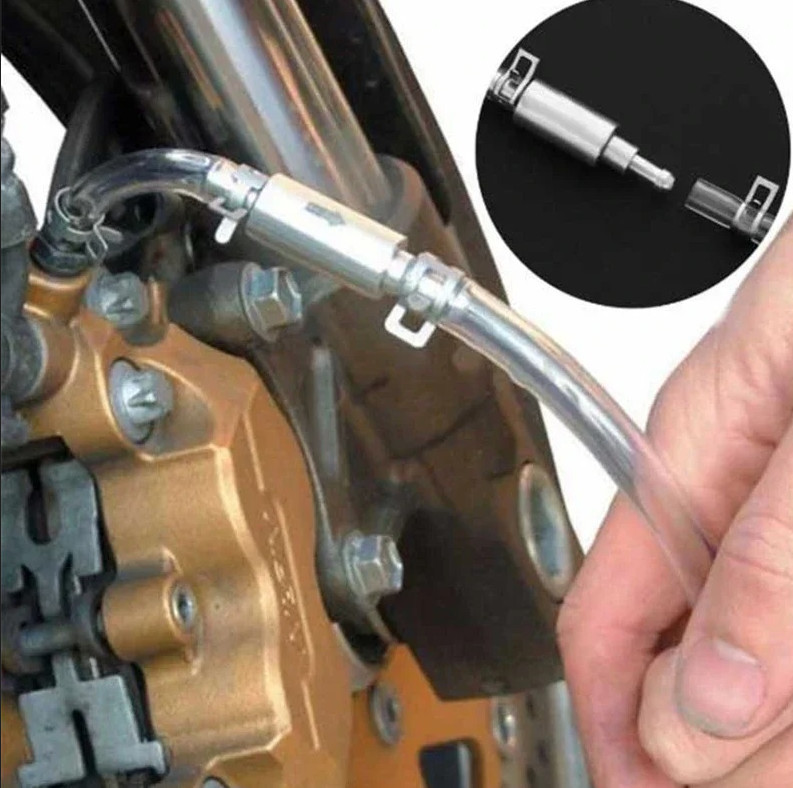 1pcs Hydraulic Clutch Brake Bleeder Hose One Way Valve Tool Kit Car Adapter