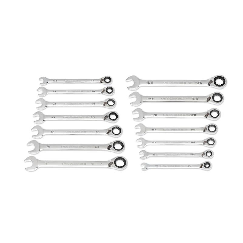 Gearwrench 90-Tooth 12 Point Ratcheting Combination Wrench Sizes