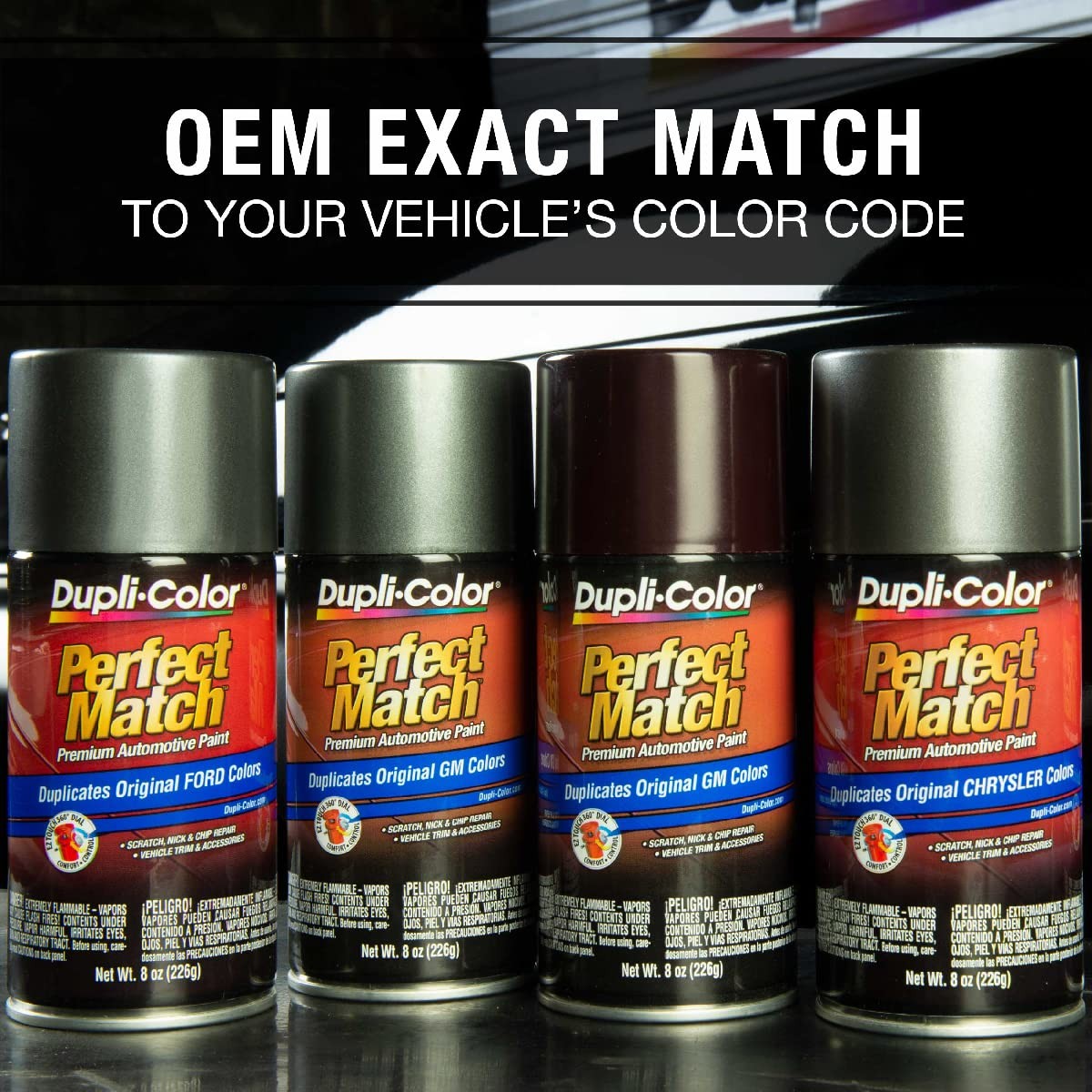 Dupli-Color Perfect Match Premium Automotive Paint, Phantom Grey Pearl, 8 oz