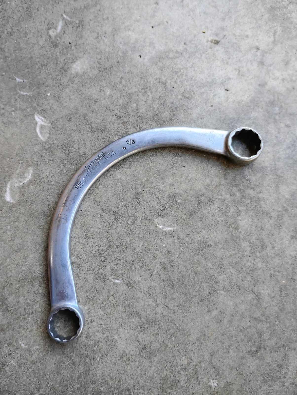 Snap On CX1820 – 9/16″ X 5/8″ 12 Point Half Moon Obstruction Wrench USA