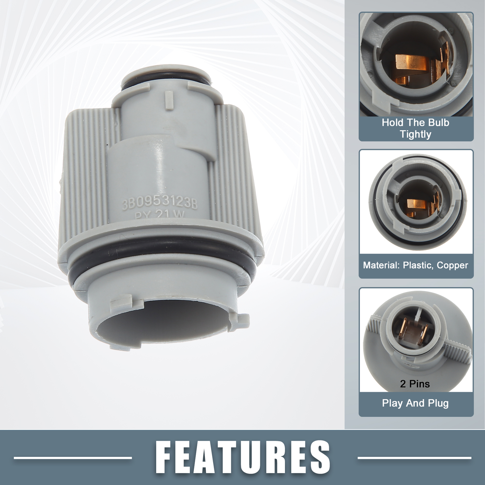 Turn Signal Light Bulb Socket Holder 3B0953123A for VW Passat Sedan Wagon 98-01
