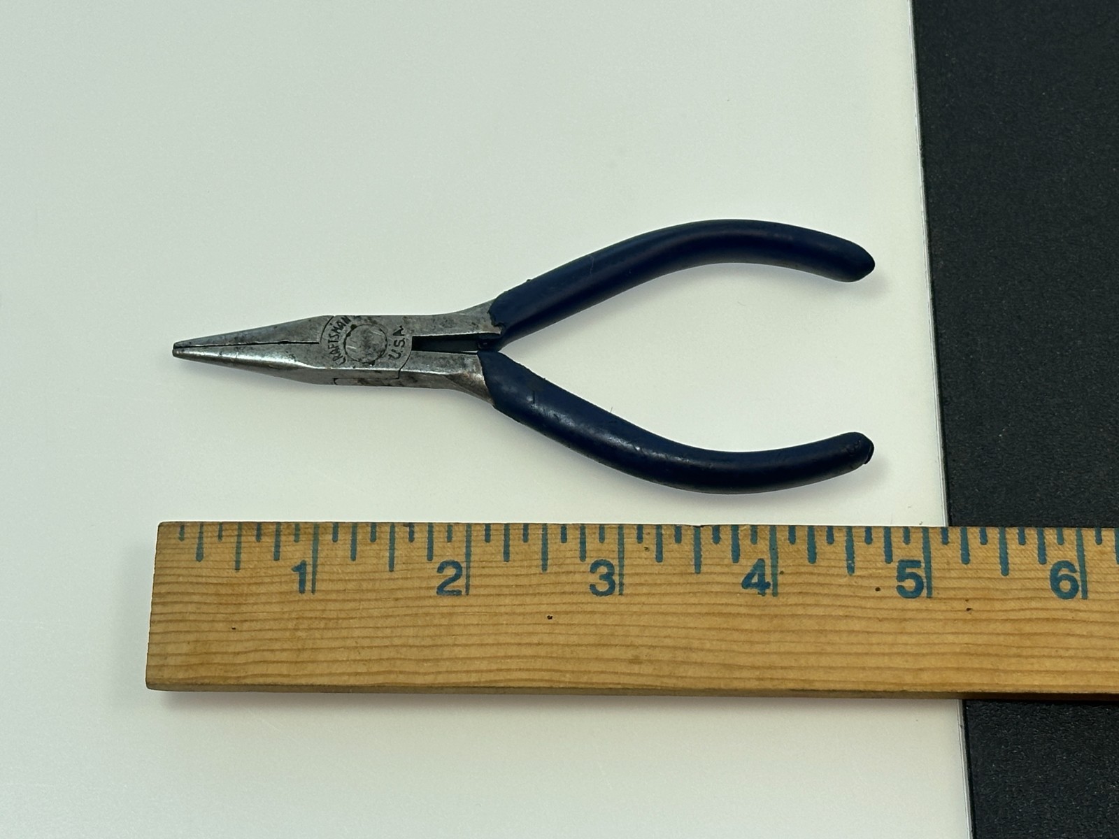 🇺🇸 Craftsman Tools USA Dark Blue Handle Grip (Rare) Needle Nose Pliers 6″ Long