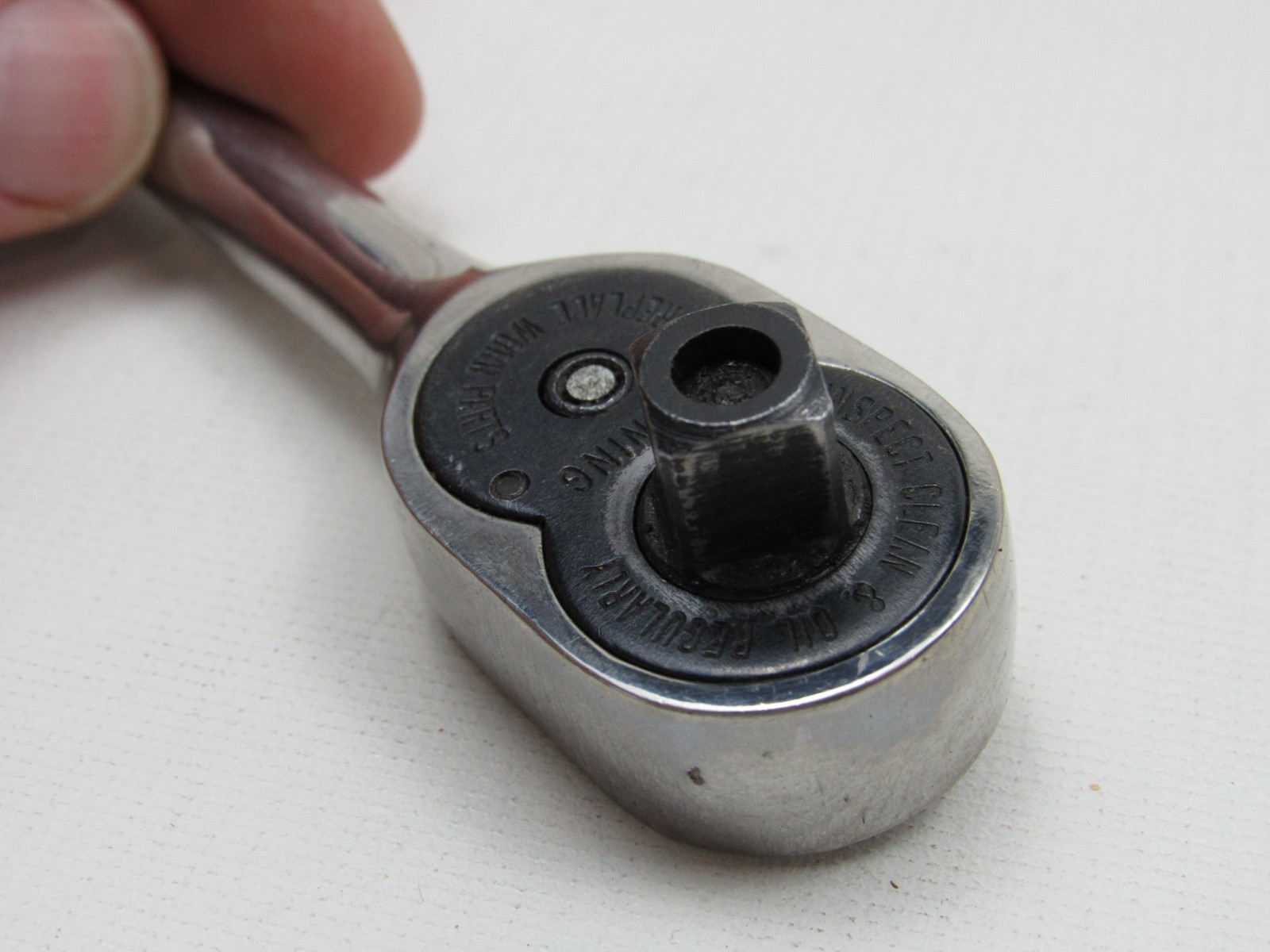 Snap-On F723A 8″ long 3/8″ drive ratchet with quick release