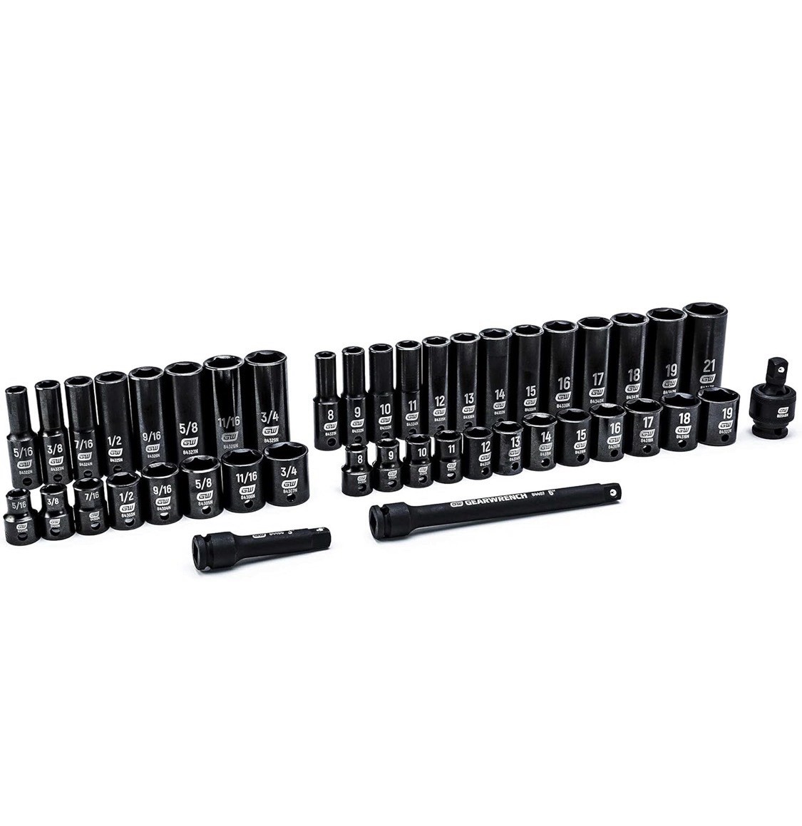 GEARWRENCH 84916N 44Pc 3/8″Drive Standard &Deep Impact SAE/Metric Socket Set