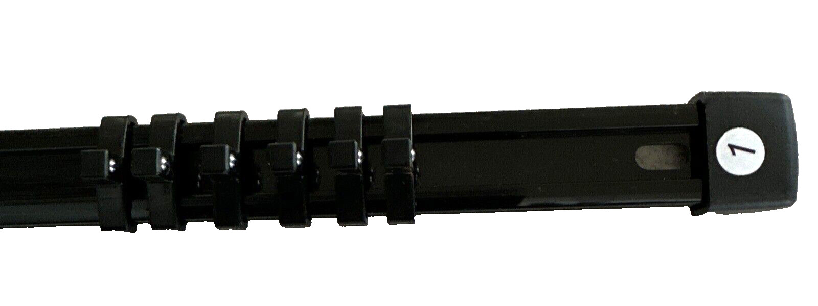 Unbranded Socket Holder Rail 13 1/4″ Clips Black Plastic Mountable