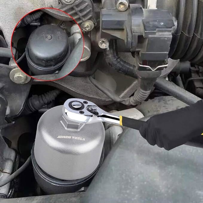 86mm 16 Flute Oil Filter Wrench Tool Cartridge Housing Cap For BMW Volvo Vehicle