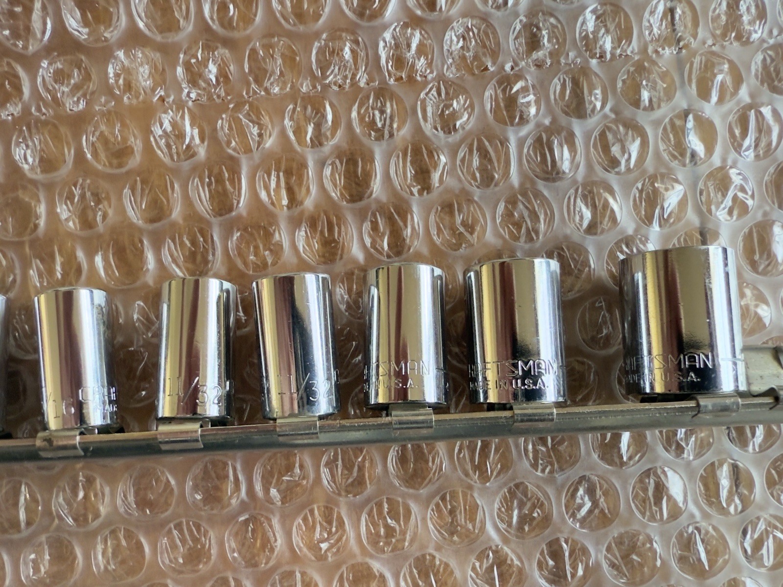 Craftsman G Series 1/4” Drive 6pt SAE 5/32” – 1/2” Socket Set w/ Craftsman Rail
